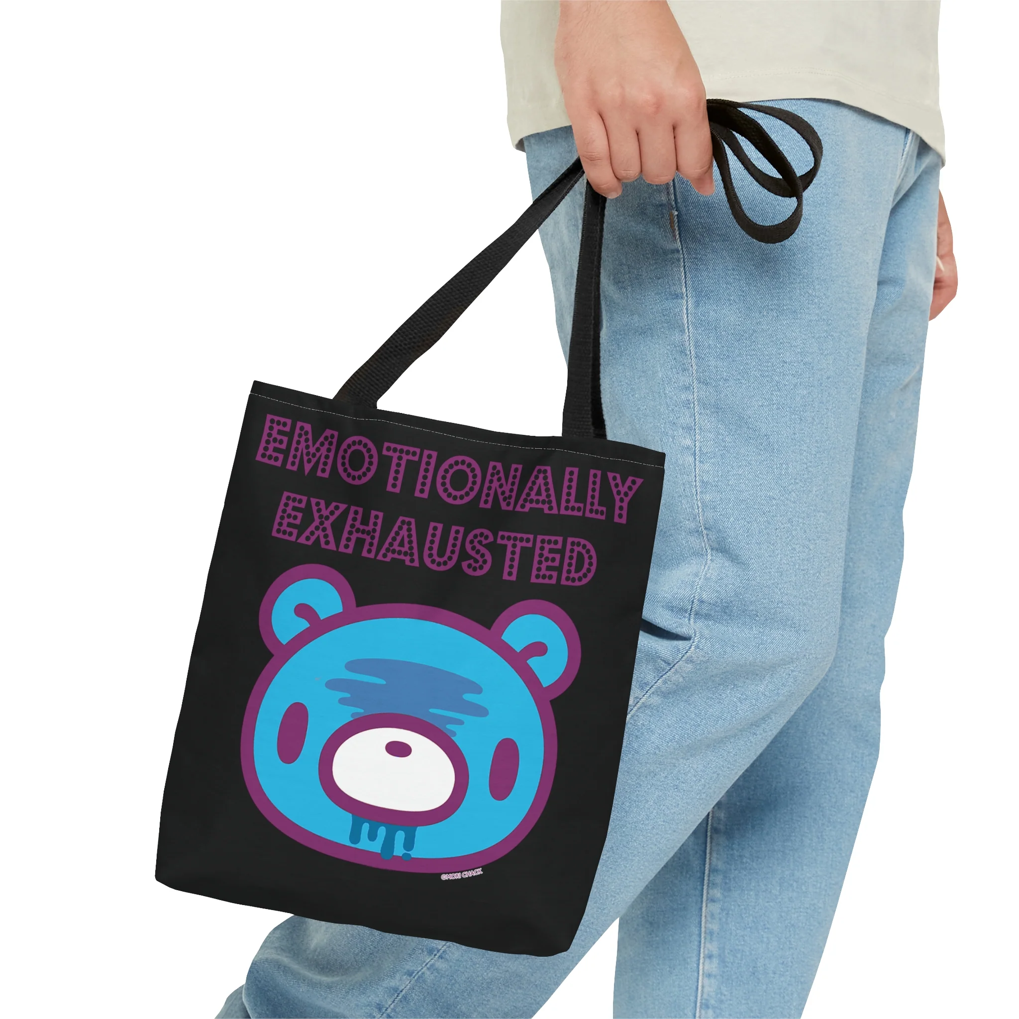 Emotionally Exhausted Gloomy Black Tote - Image 12