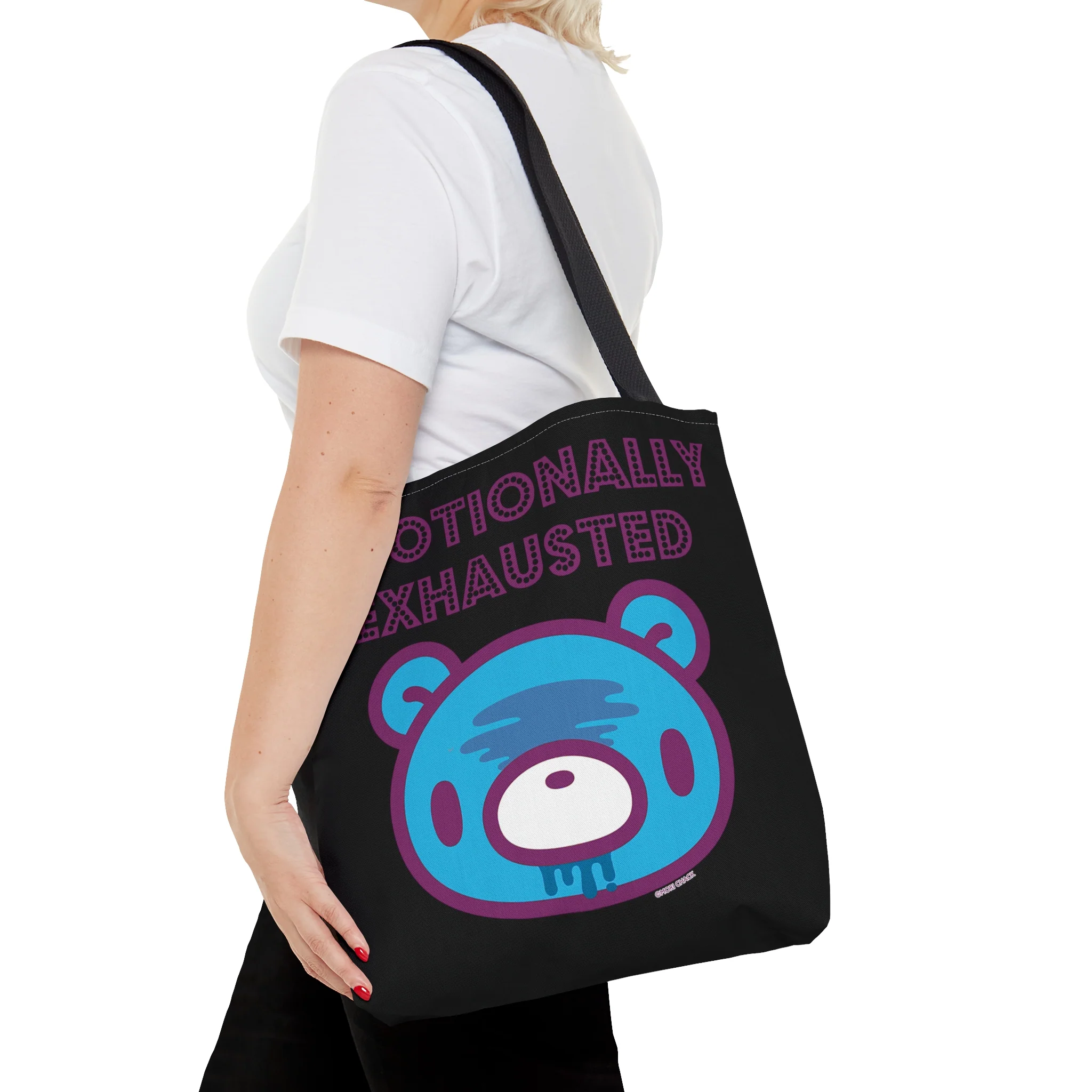 Emotionally Exhausted Gloomy Black Tote - Image 6