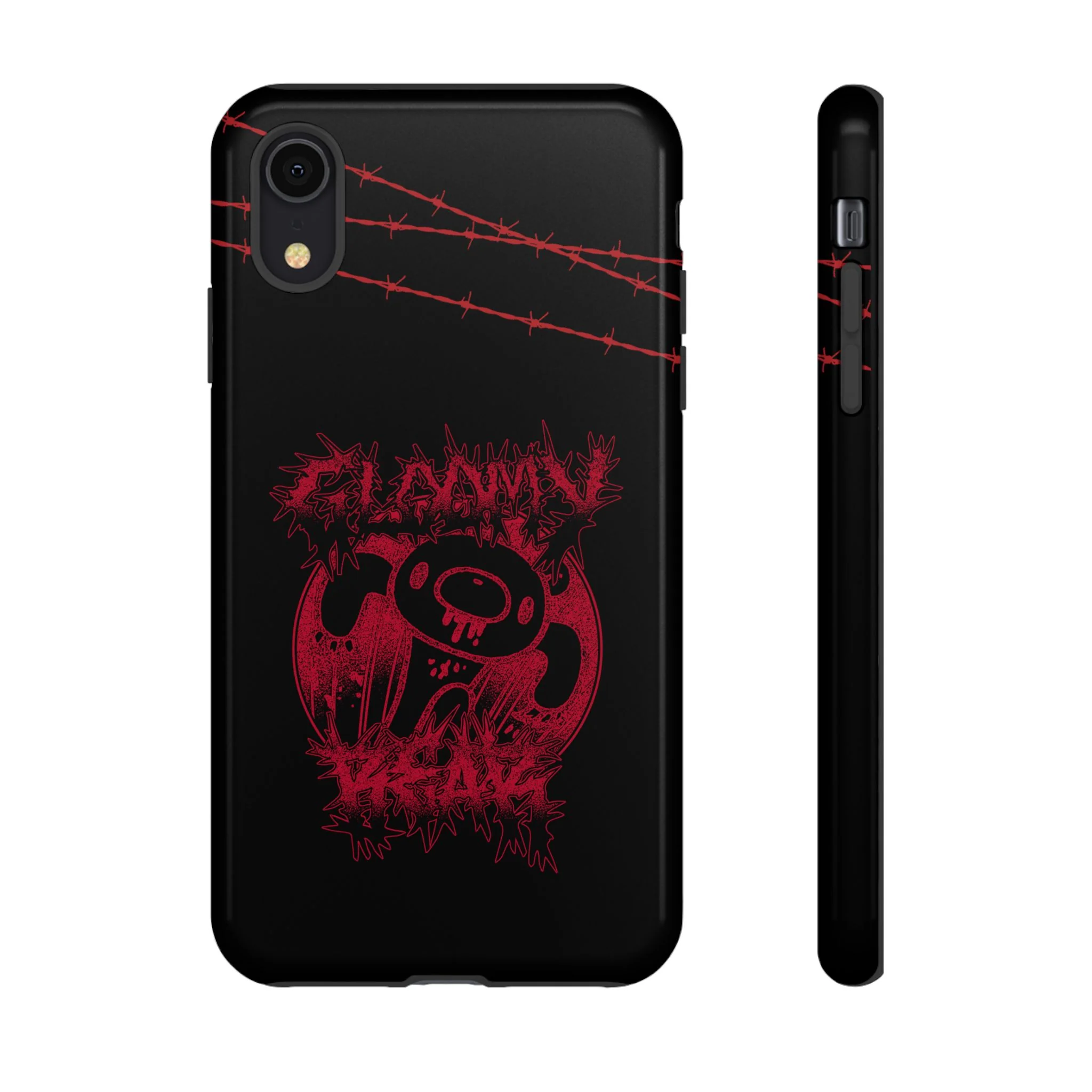 Gloomy Bear Metal Show Red Phone Case - Image 4