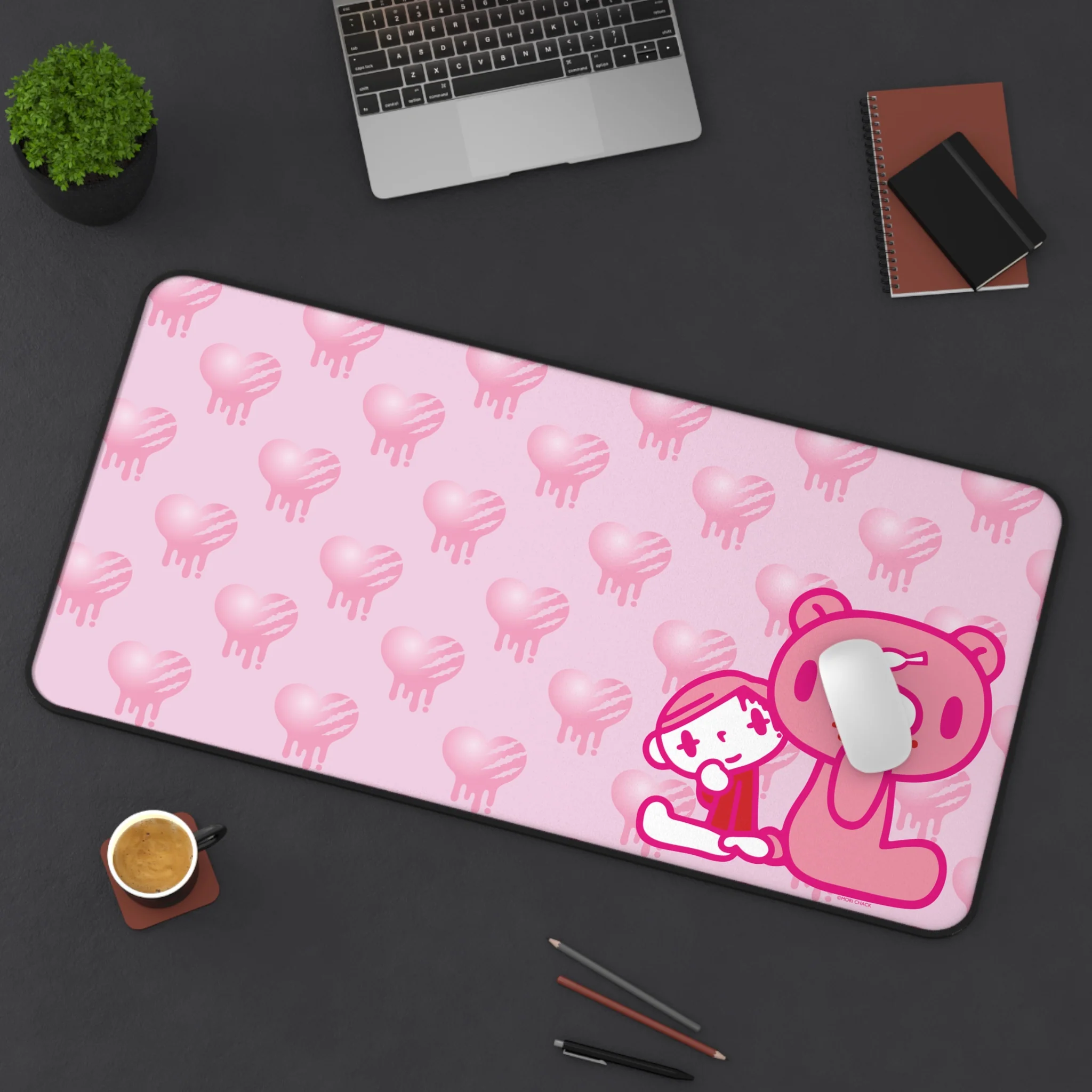 Gloomy & Pity - Pink Desk Mat - Image 4