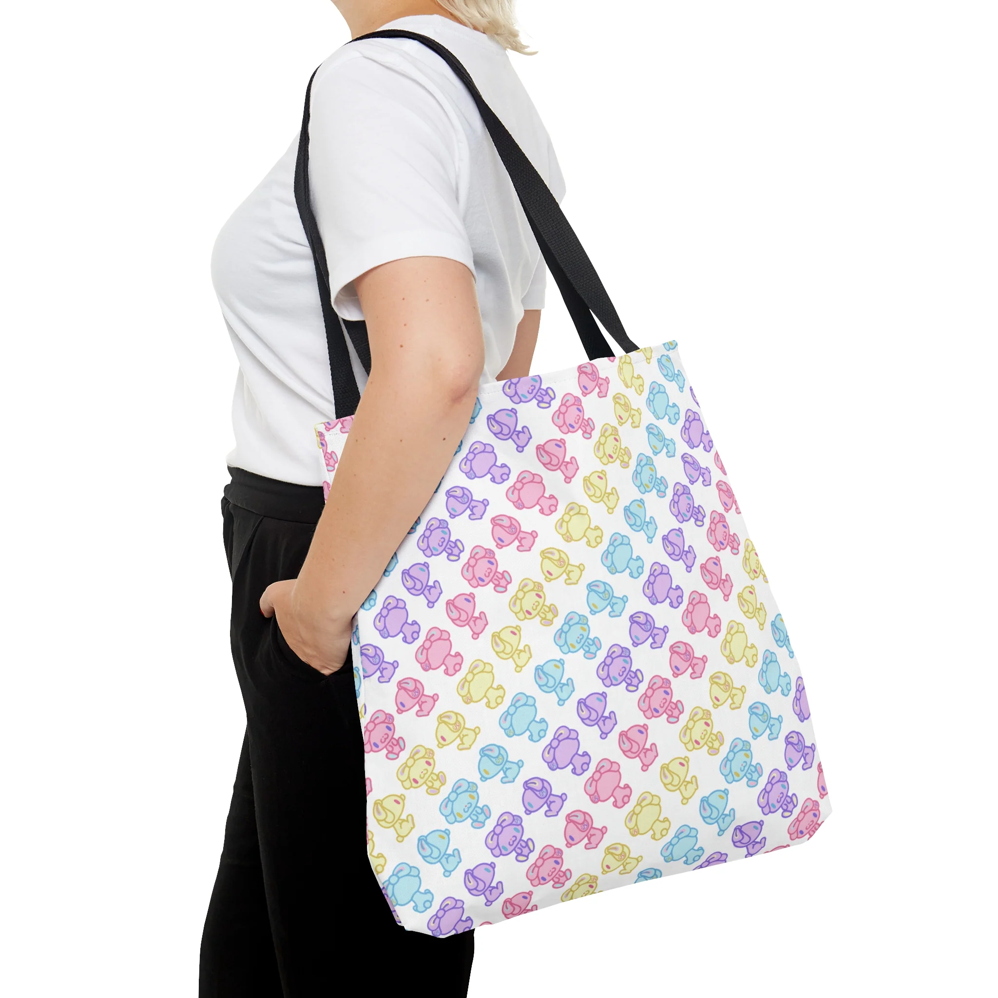 Rotating Pastel All Purpose Bunny Tote Bag - Image 8