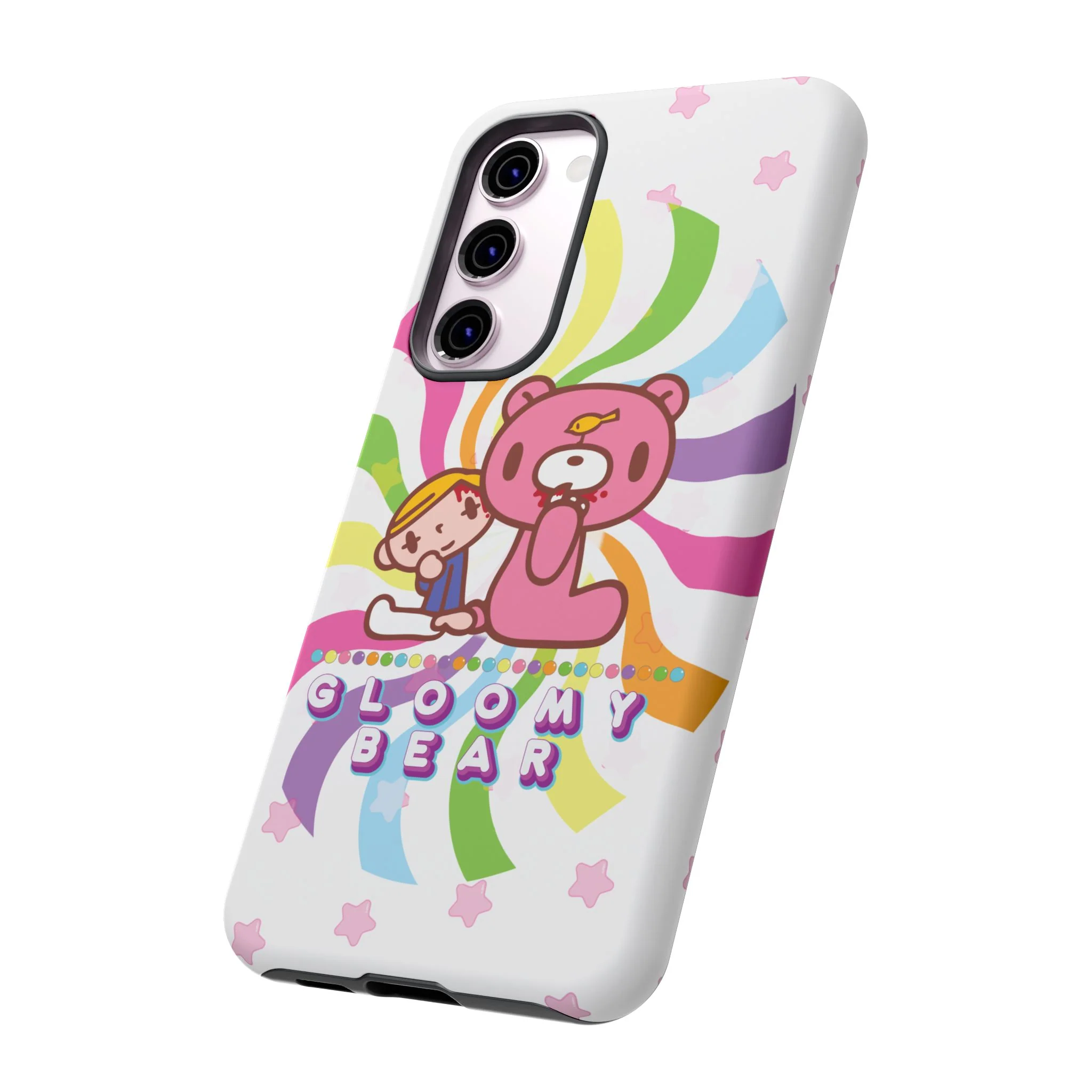 Swirly Rainbow Gloomy Bear - Tough Phone Case - Image 100