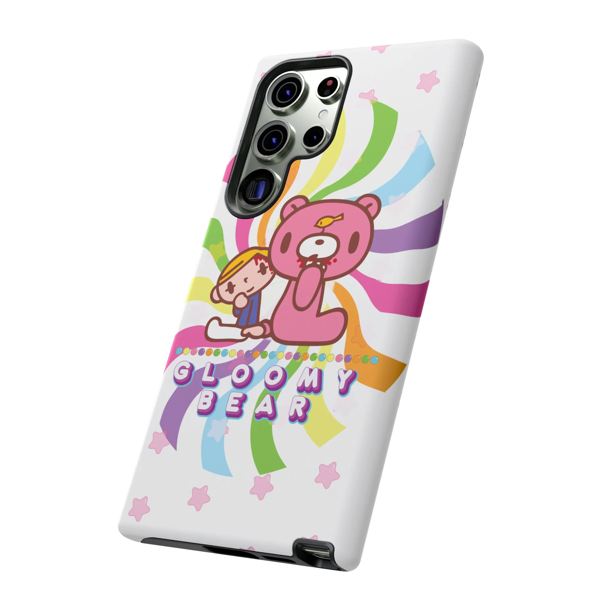 Swirly Rainbow Gloomy Bear - Tough Phone Case - Image 102