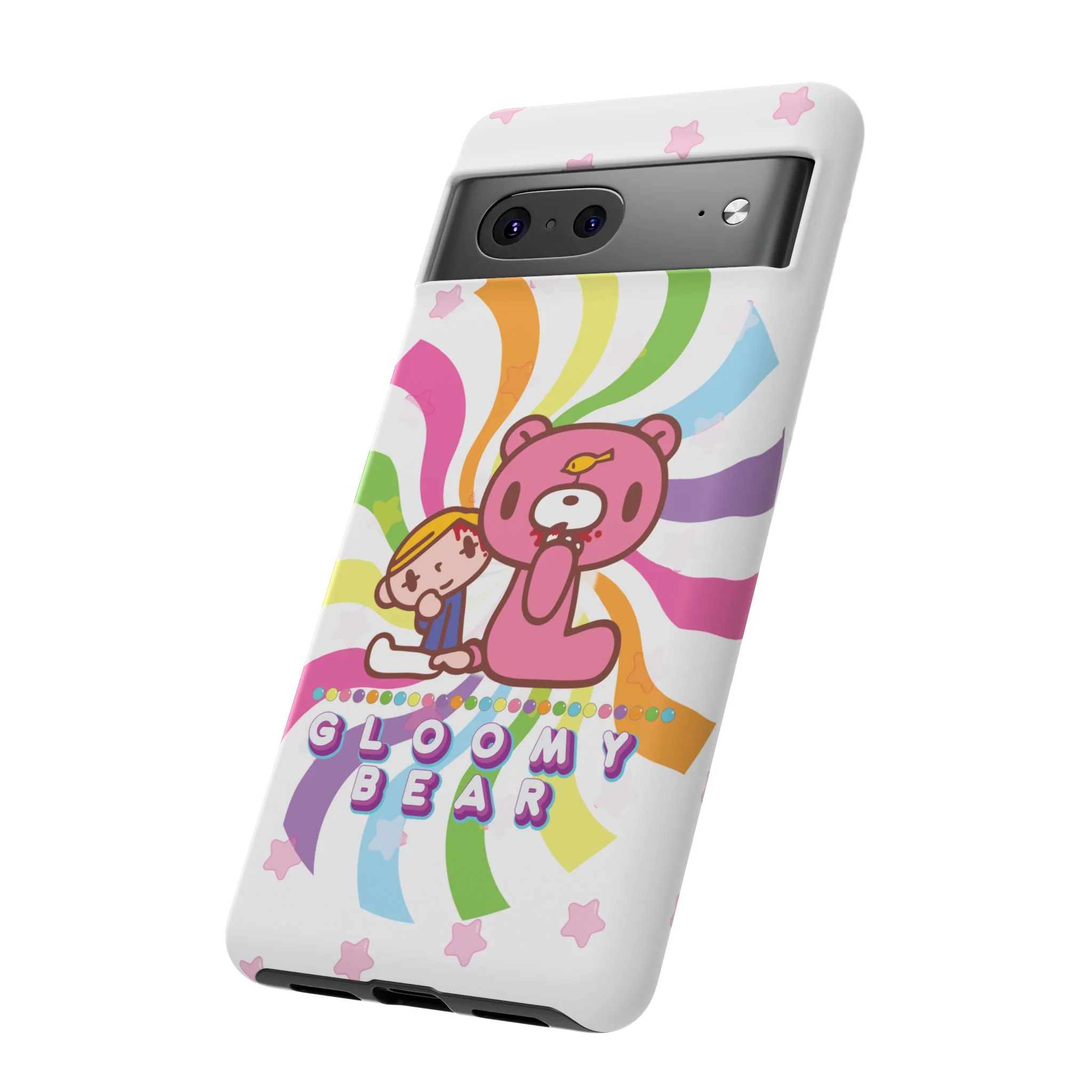 Swirly Rainbow Gloomy Bear - Tough Phone Case - Image 104