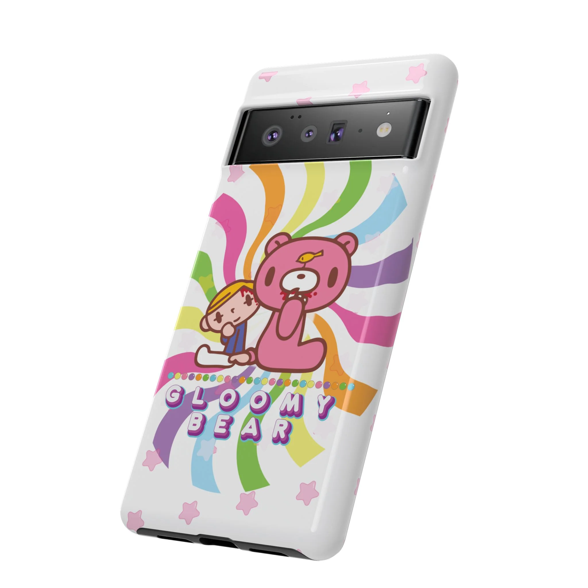 Swirly Rainbow Gloomy Bear - Tough Phone Case - Image 105
