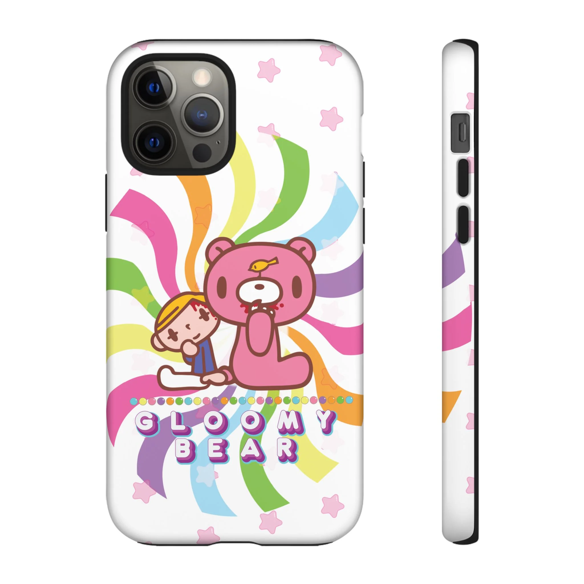 Swirly Rainbow Gloomy Bear - Tough Phone Case - Image 13
