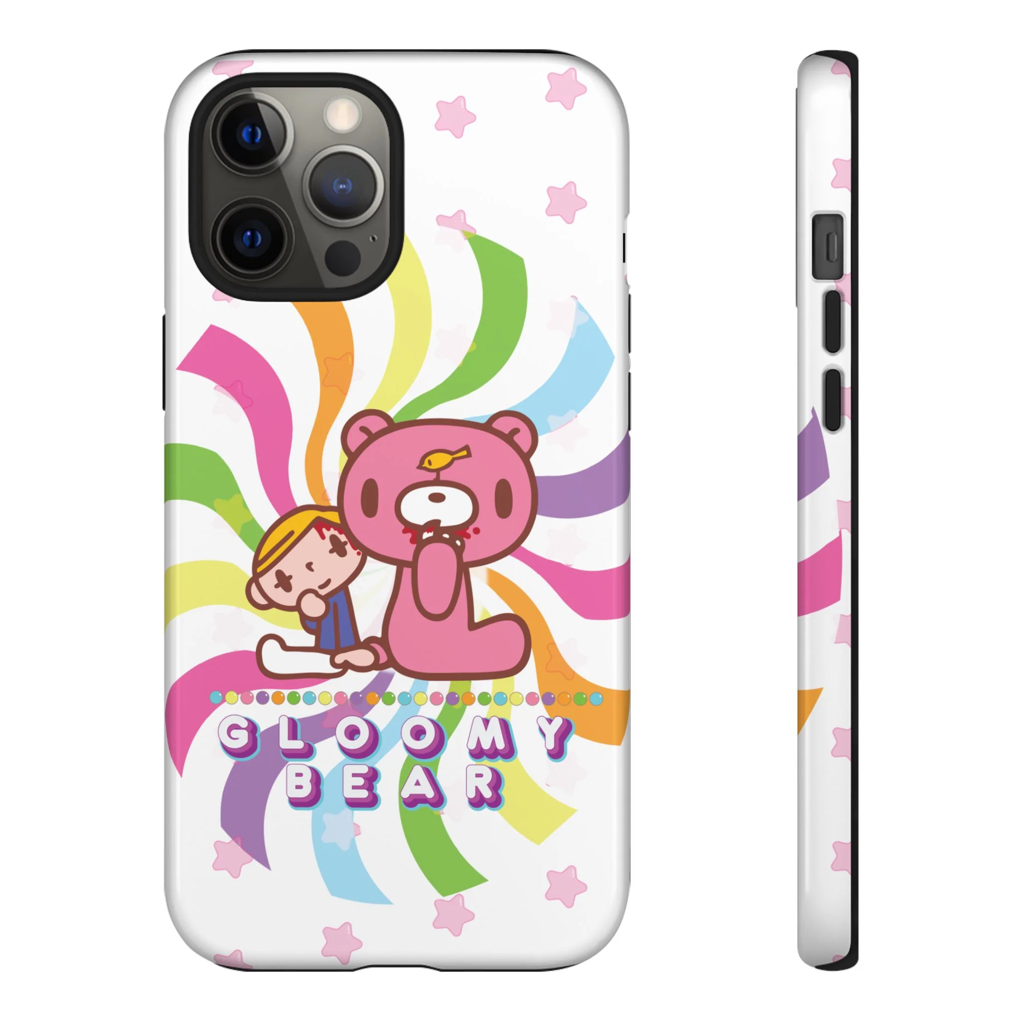 Swirly Rainbow Gloomy Bear - Tough Phone Case - Image 14