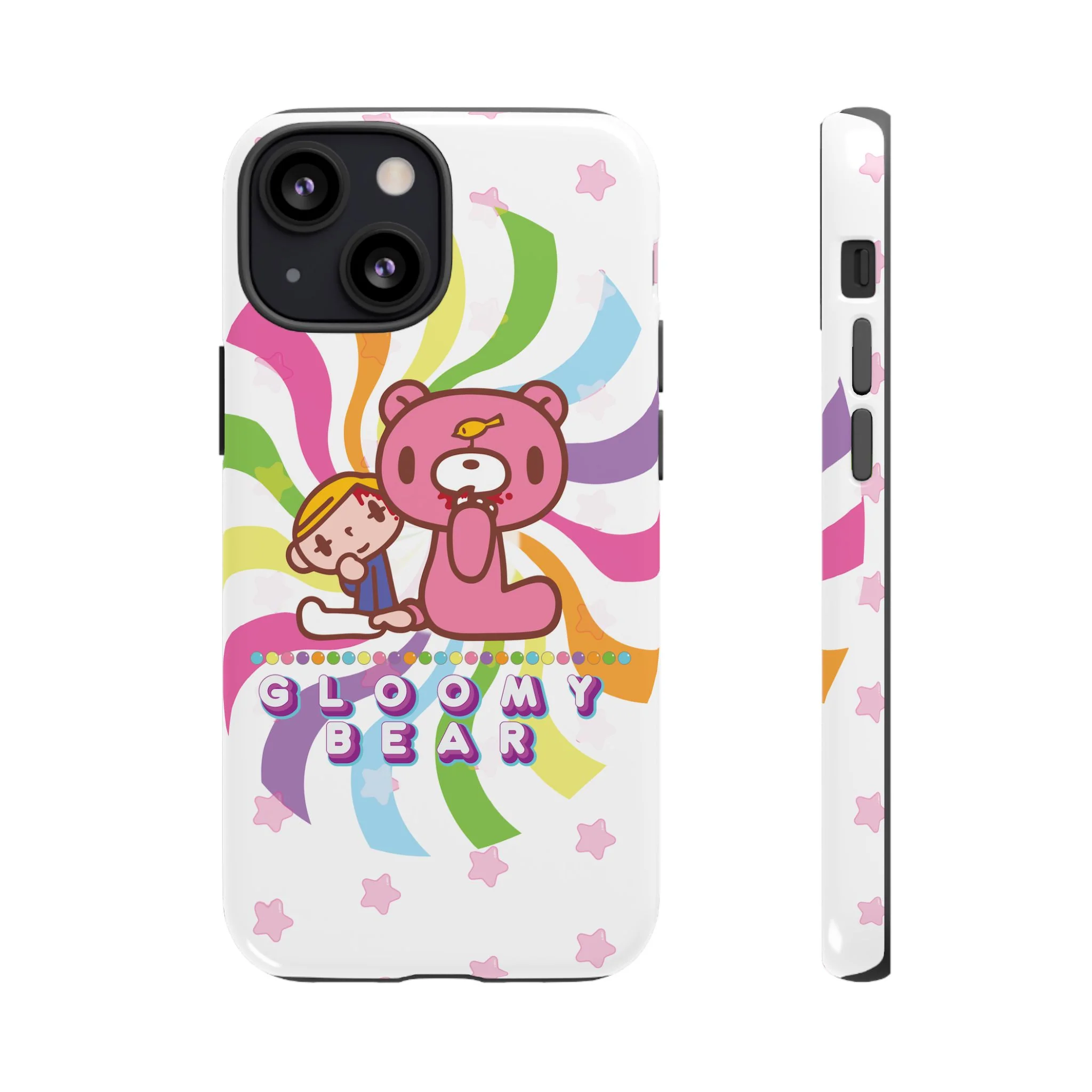 Swirly Rainbow Gloomy Bear - Tough Phone Case - Image 18