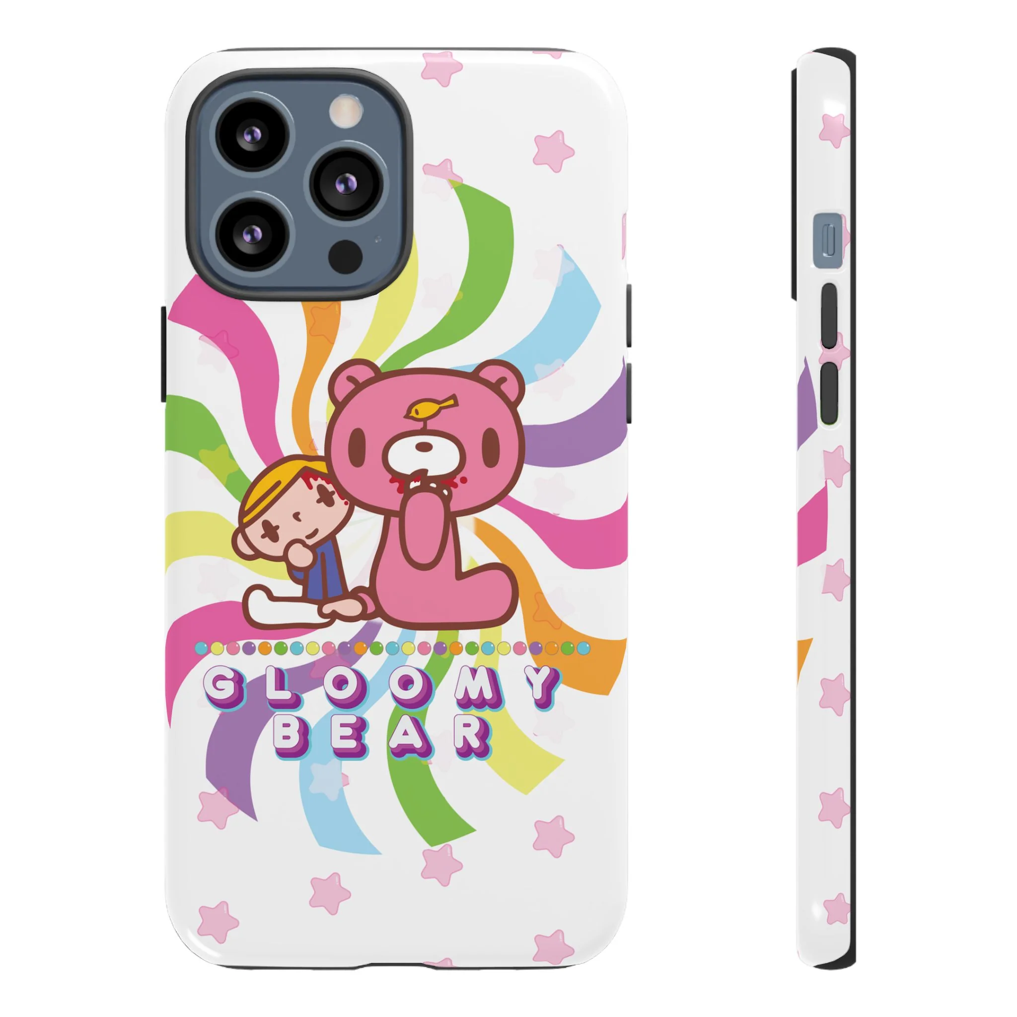 Swirly Rainbow Gloomy Bear - Tough Phone Case - Image 21