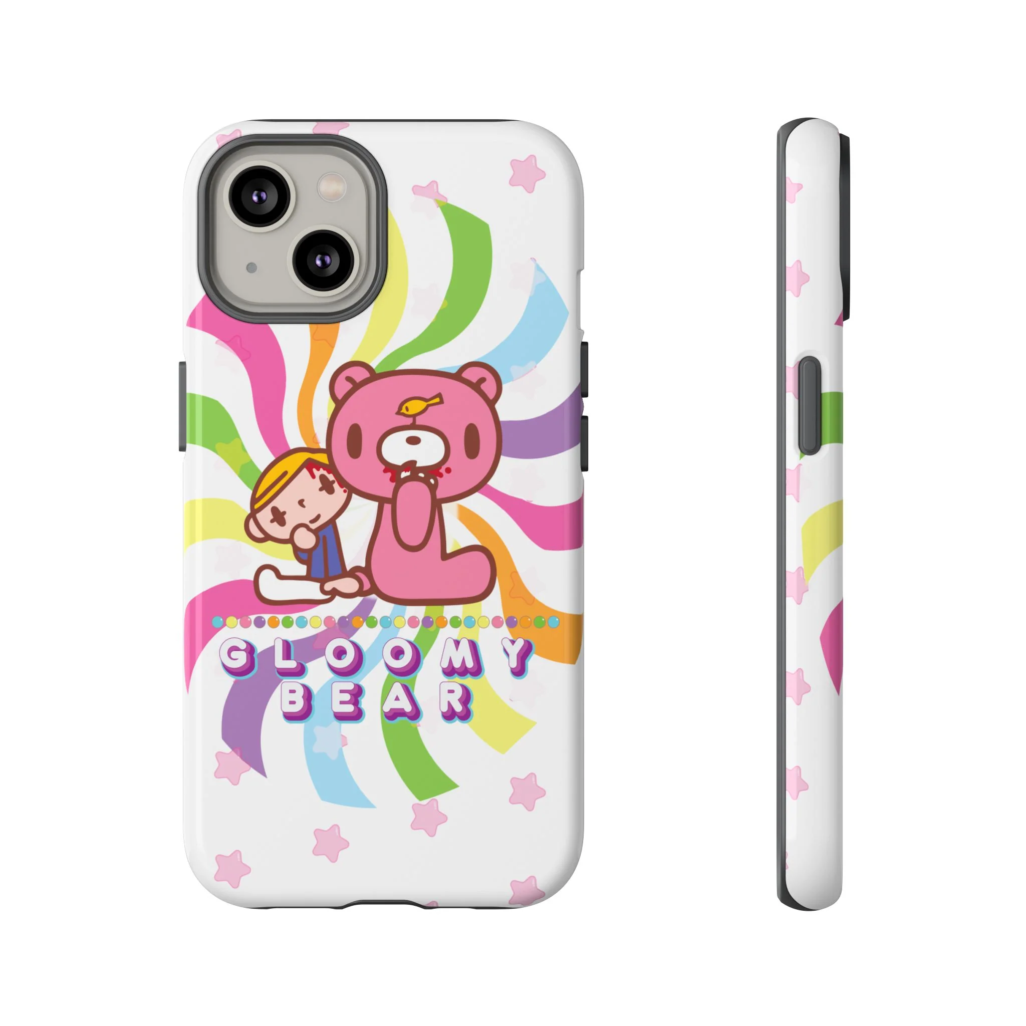 Swirly Rainbow Gloomy Bear - Tough Phone Case - Image 39
