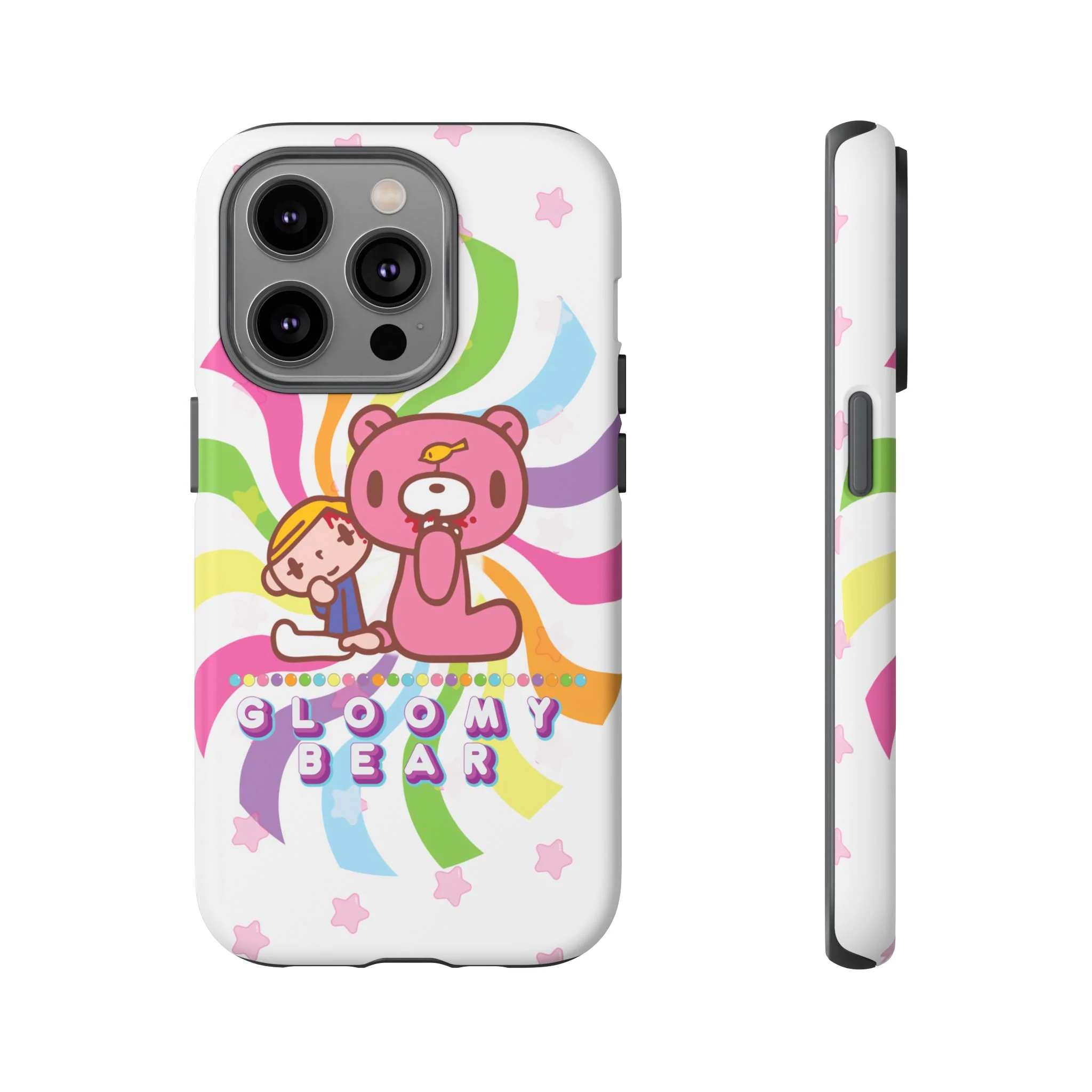 Swirly Rainbow Gloomy Bear - Tough Phone Case - Image 42