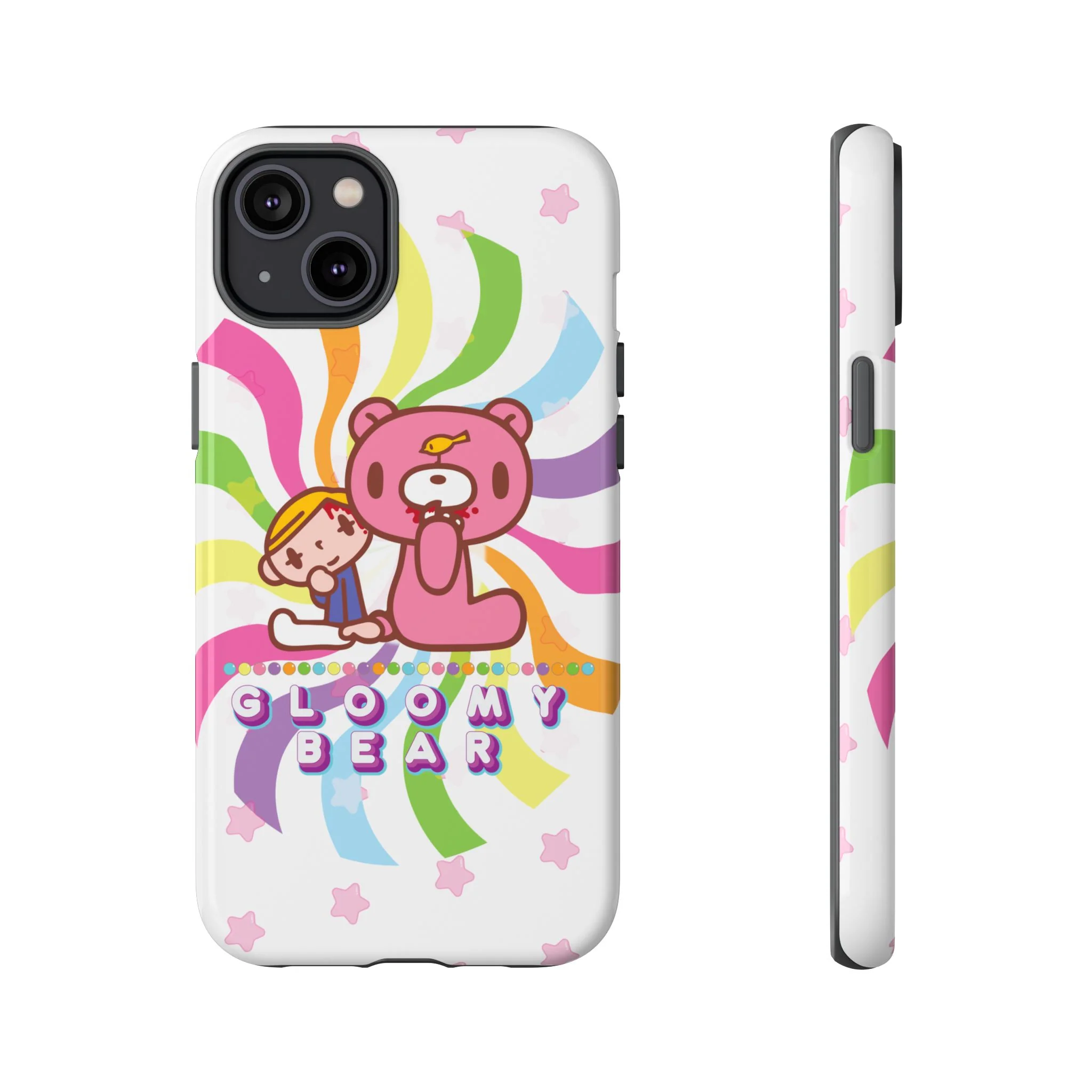 Swirly Rainbow Gloomy Bear - Tough Phone Case - Image 43