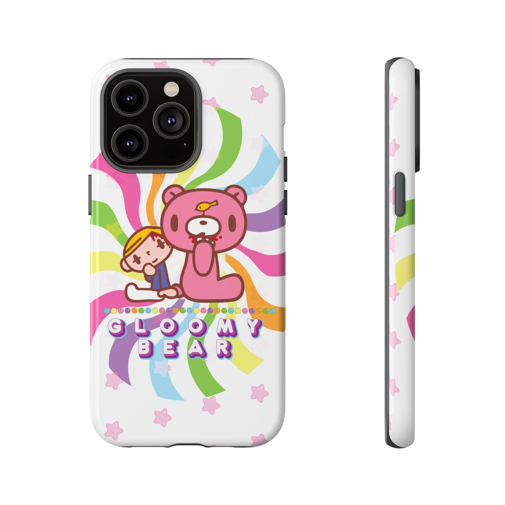 Swirly Rainbow Gloomy Bear - Tough Phone Case - Image 45