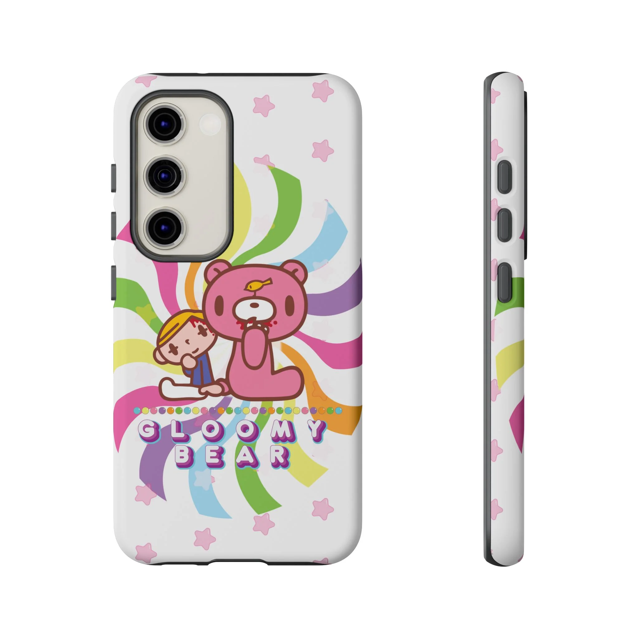 Swirly Rainbow Gloomy Bear - Tough Phone Case - Image 48