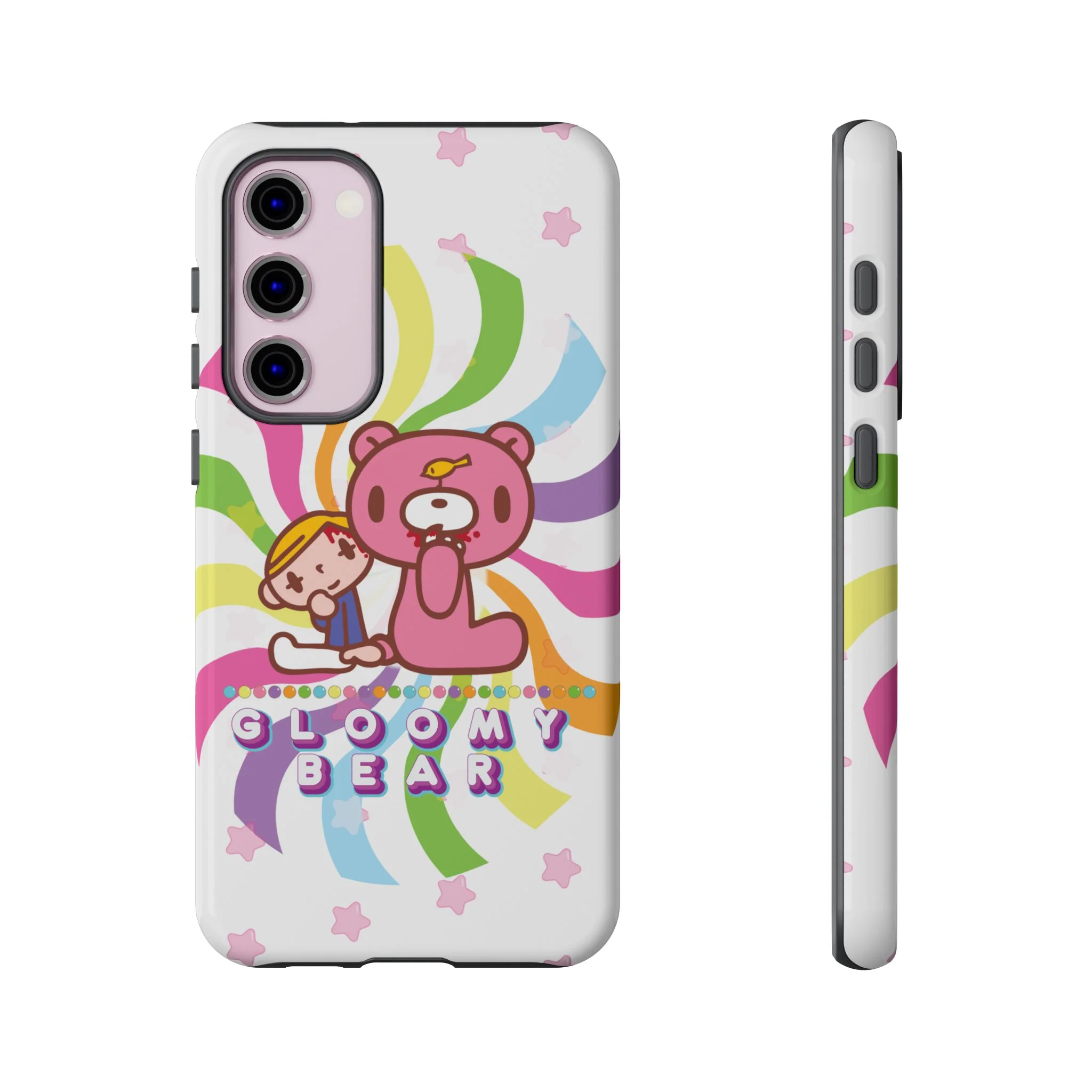 Swirly Rainbow Gloomy Bear - Tough Phone Case - Image 49