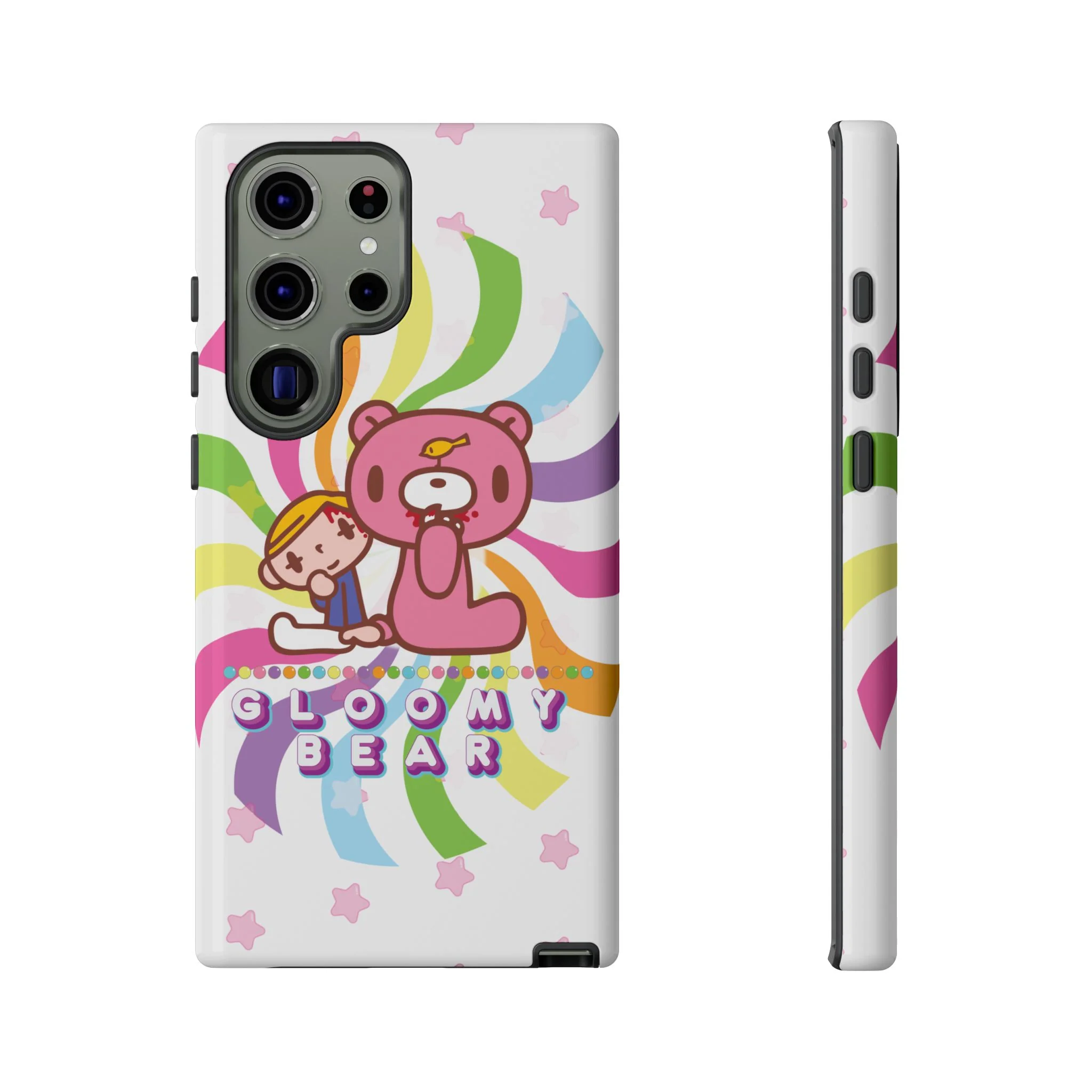 Swirly Rainbow Gloomy Bear - Tough Phone Case - Image 51