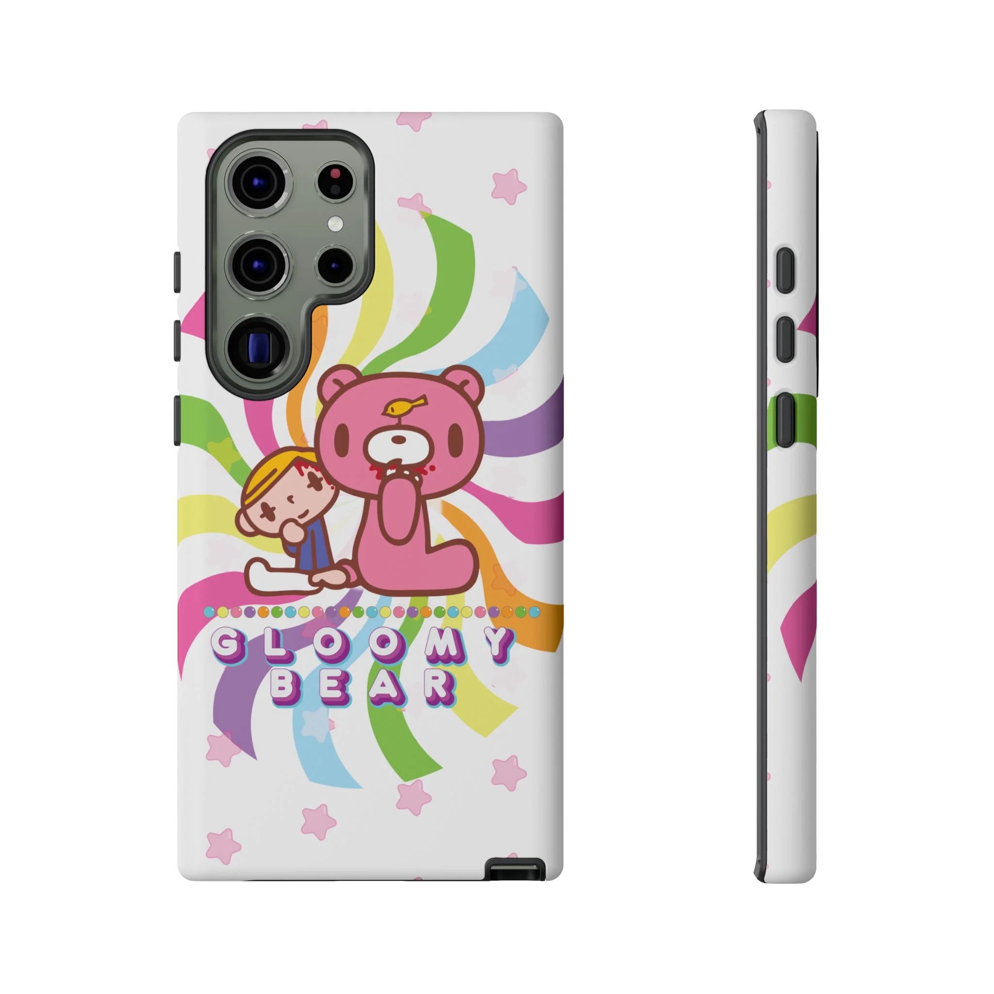Swirly Rainbow Gloomy Bear - Tough Phone Case - Image 52