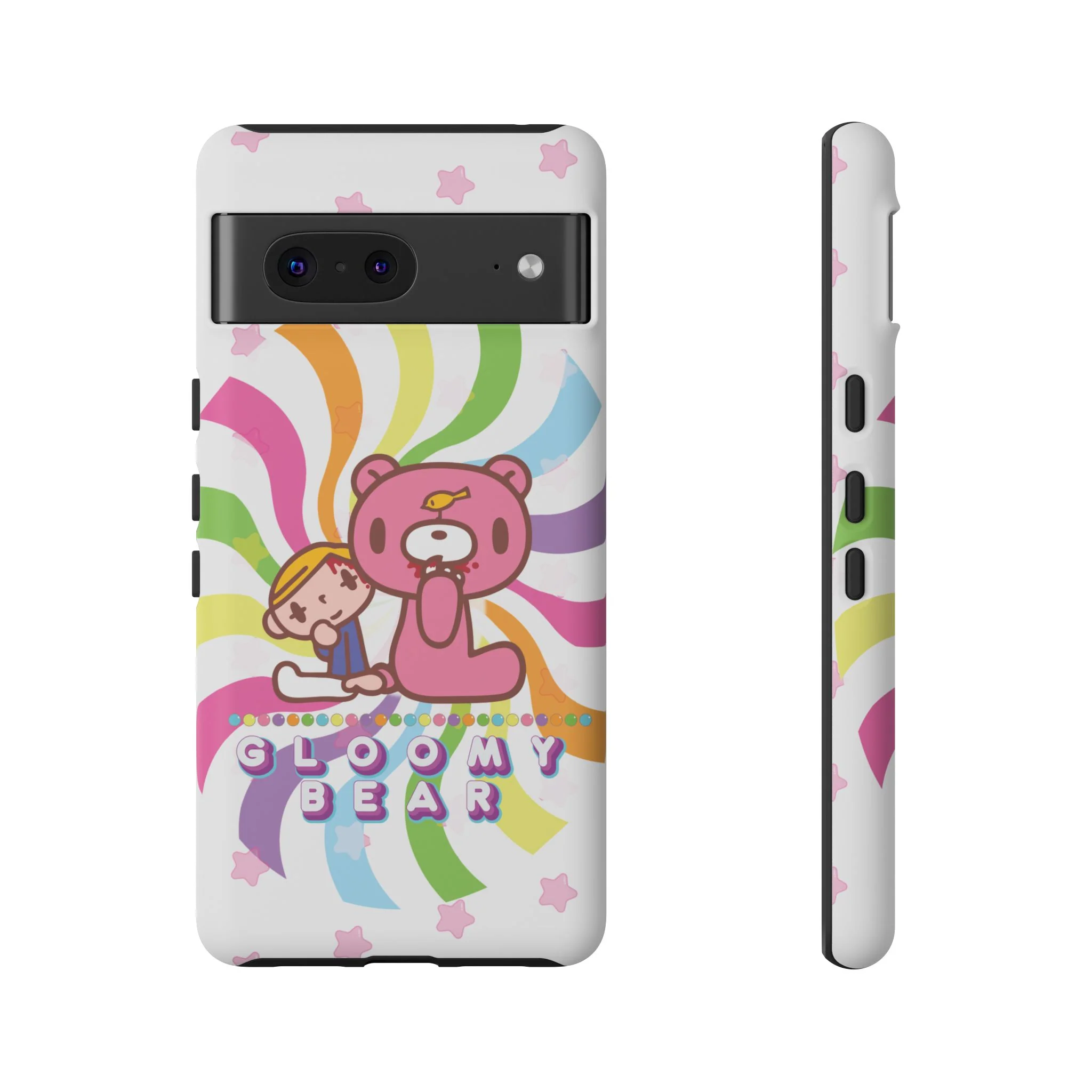 Swirly Rainbow Gloomy Bear - Tough Phone Case - Image 54