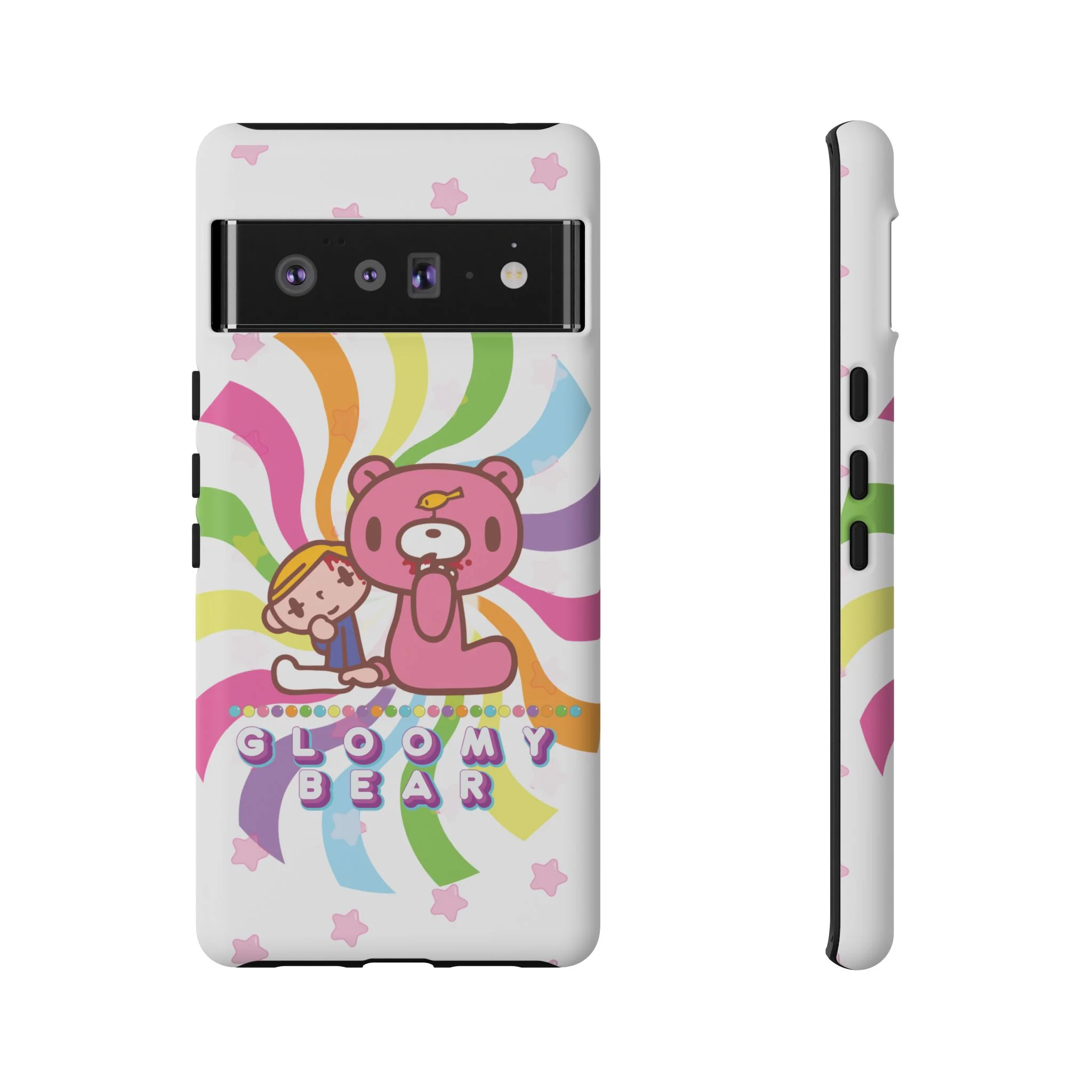 Swirly Rainbow Gloomy Bear - Tough Phone Case - Image 56