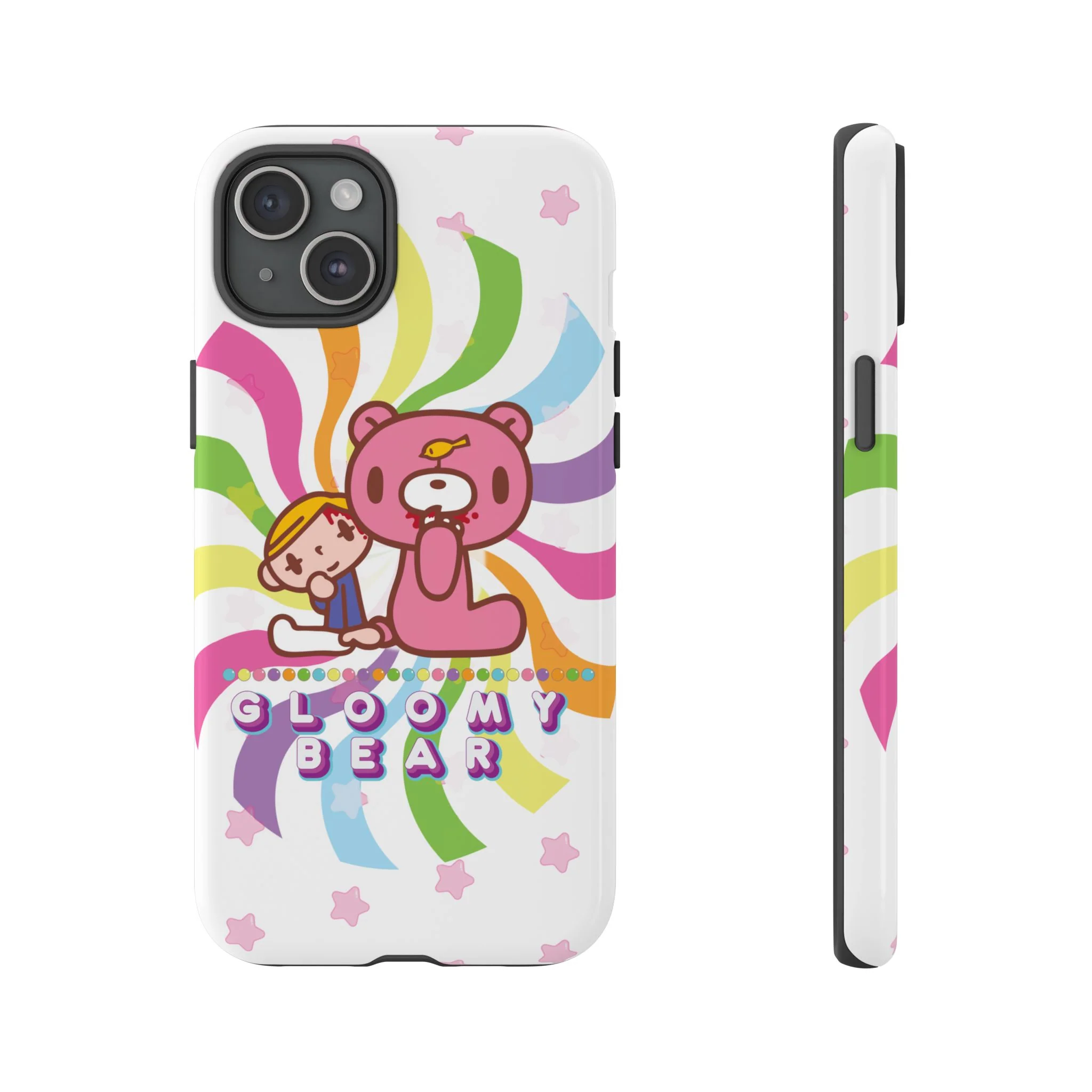 Swirly Rainbow Gloomy Bear - Tough Phone Case - Image 59