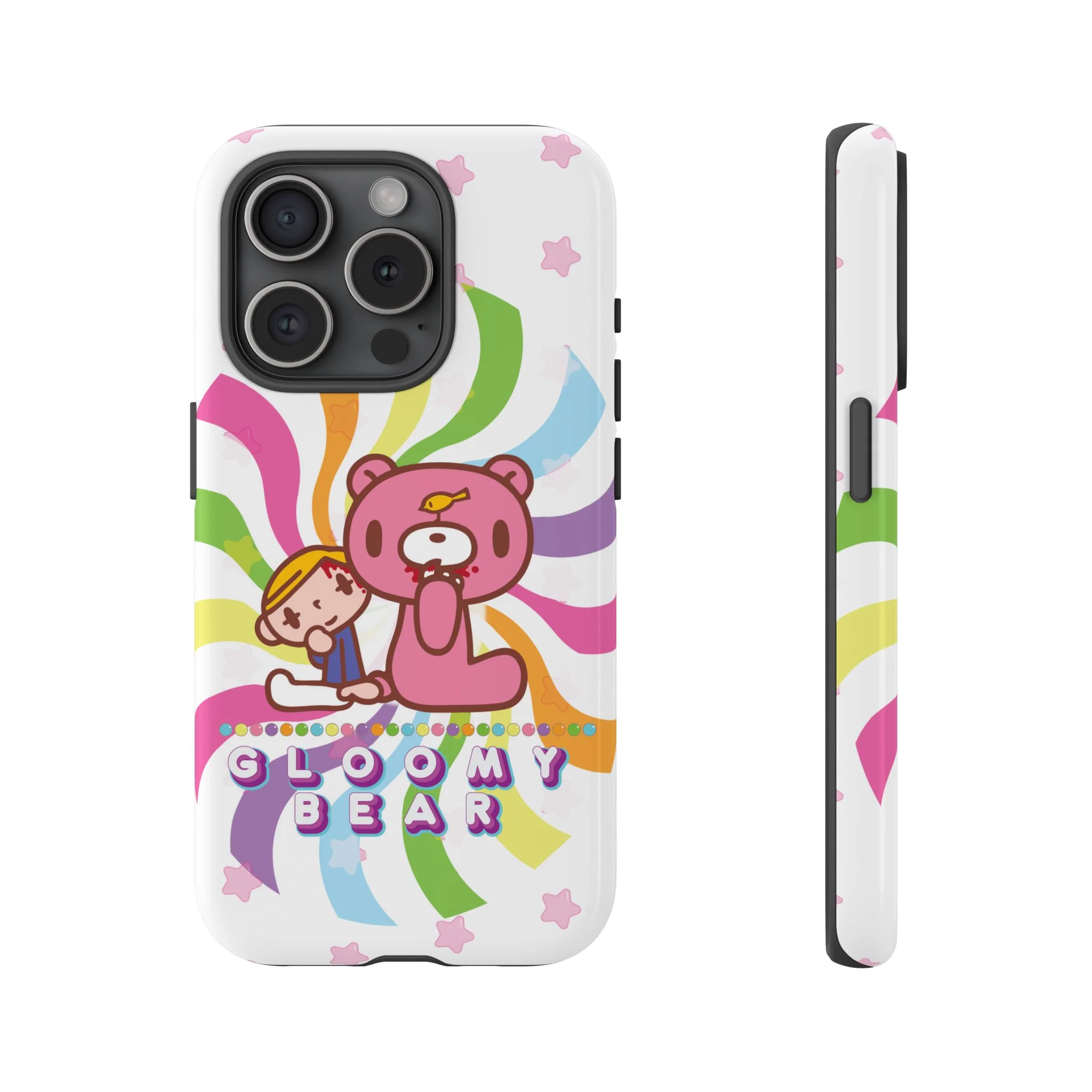 Swirly Rainbow Gloomy Bear - Tough Phone Case - Image 61