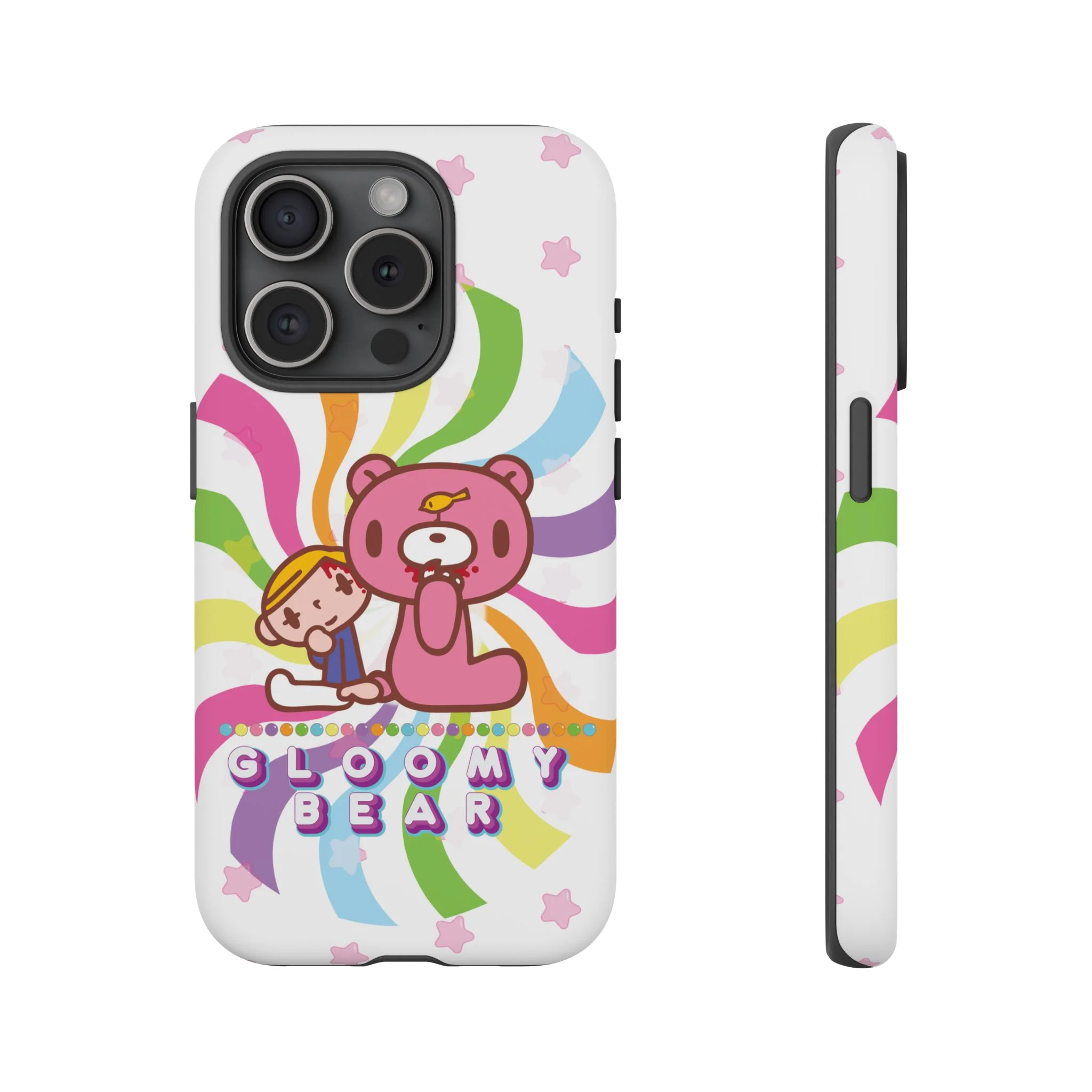 Swirly Rainbow Gloomy Bear - Tough Phone Case - Image 62