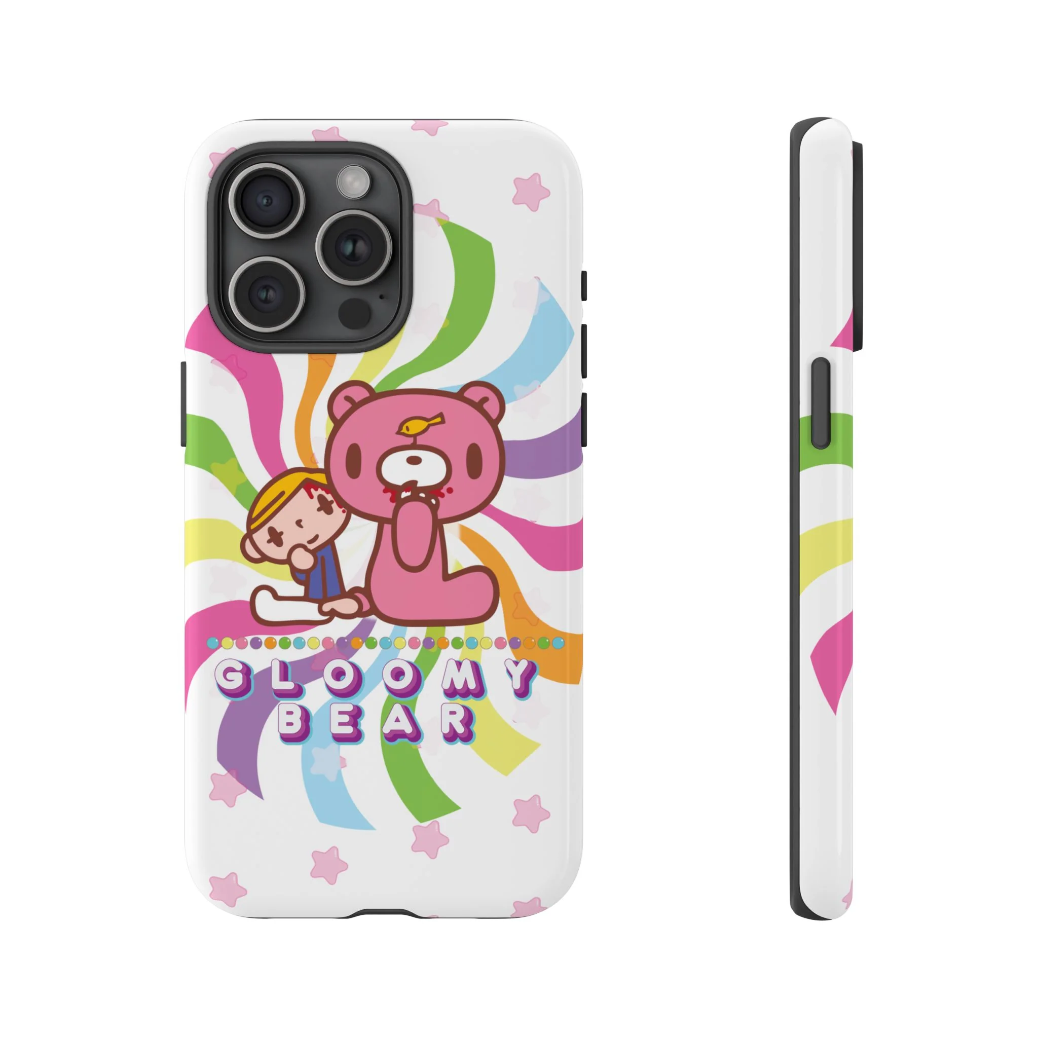Swirly Rainbow Gloomy Bear - Tough Phone Case - Image 63