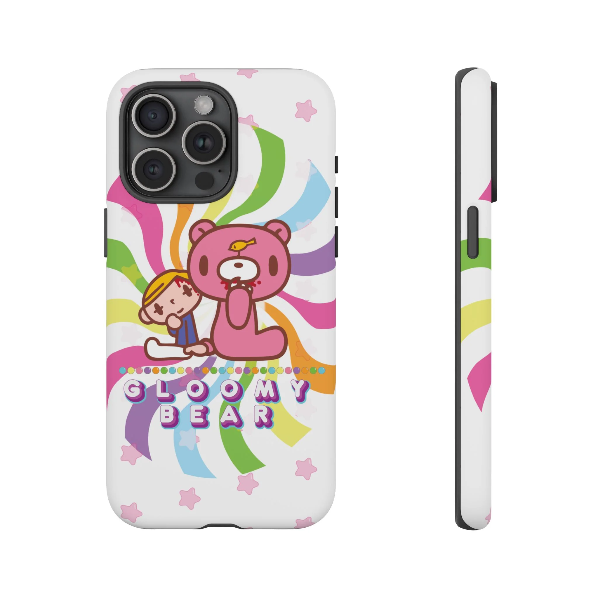 Swirly Rainbow Gloomy Bear - Tough Phone Case - Image 64