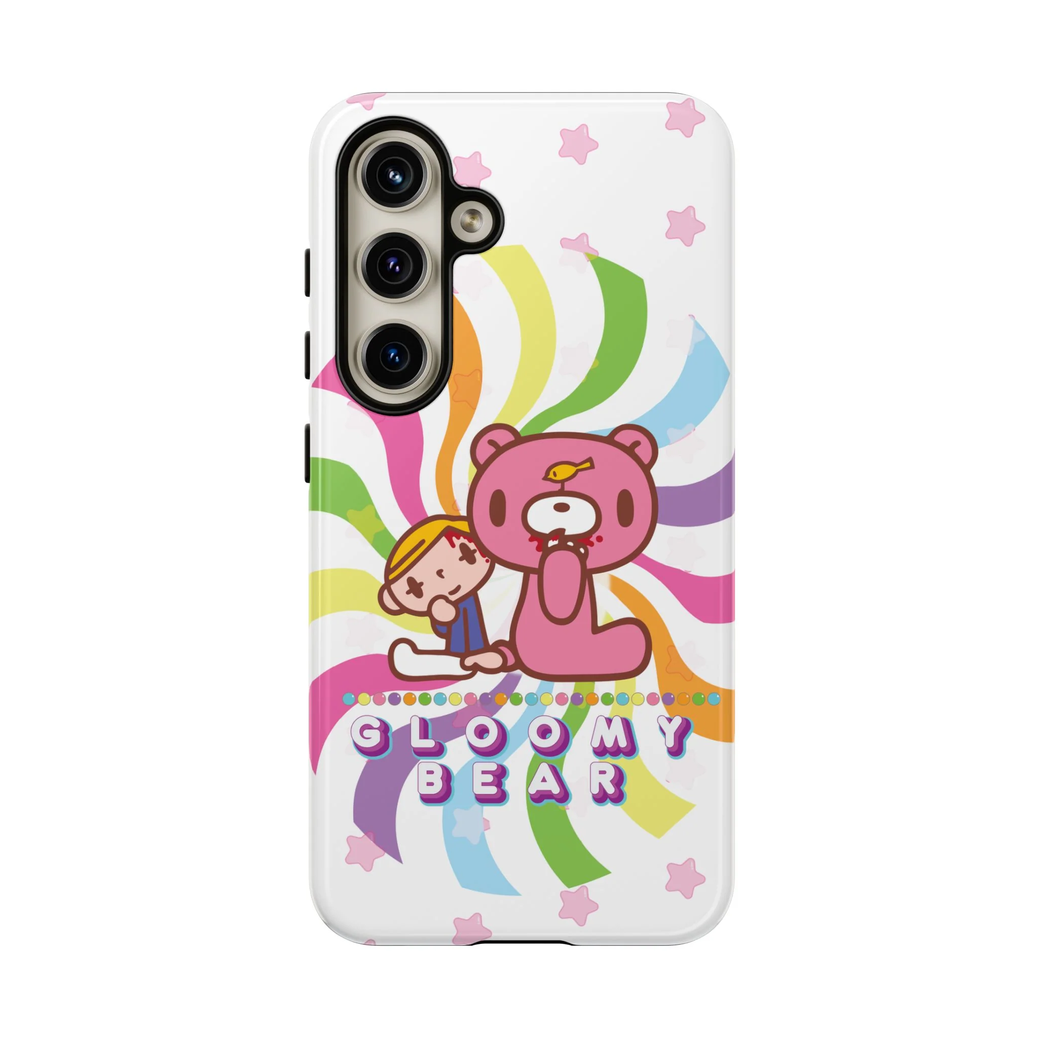 Swirly Rainbow Gloomy Bear - Tough Phone Case - Image 65