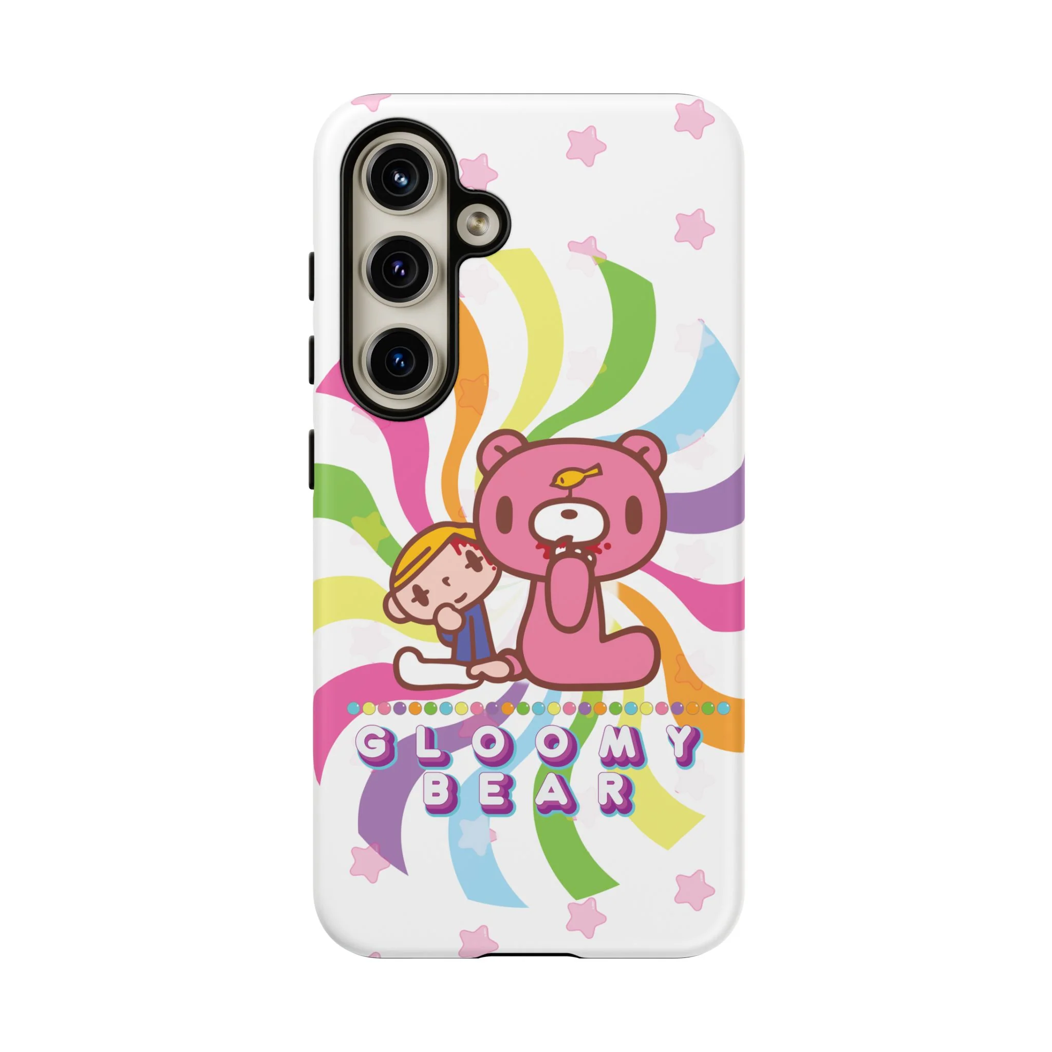 Swirly Rainbow Gloomy Bear - Tough Phone Case - Image 66
