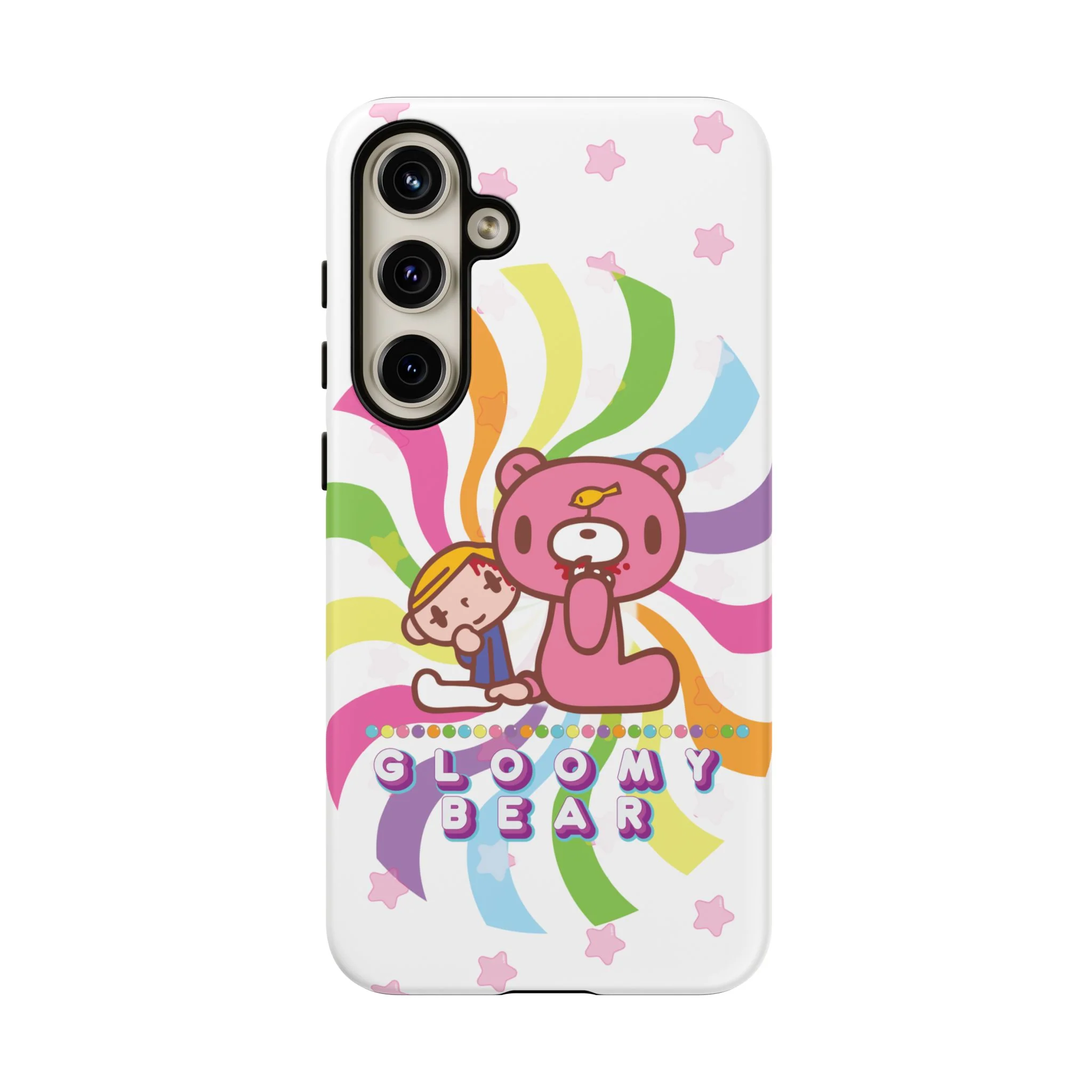 Swirly Rainbow Gloomy Bear - Tough Phone Case - Image 68