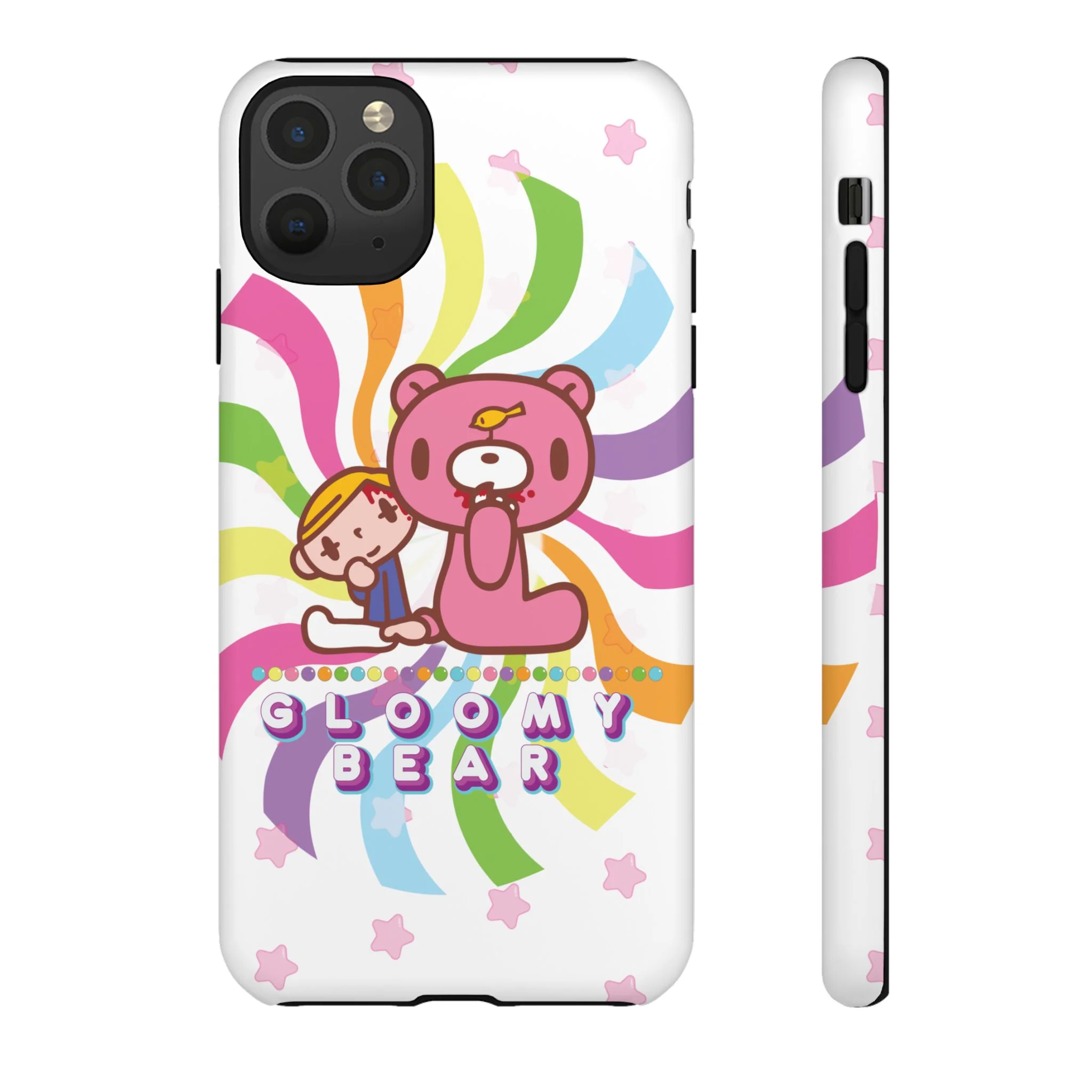 Swirly Rainbow Gloomy Bear - Tough Phone Case - Image 7