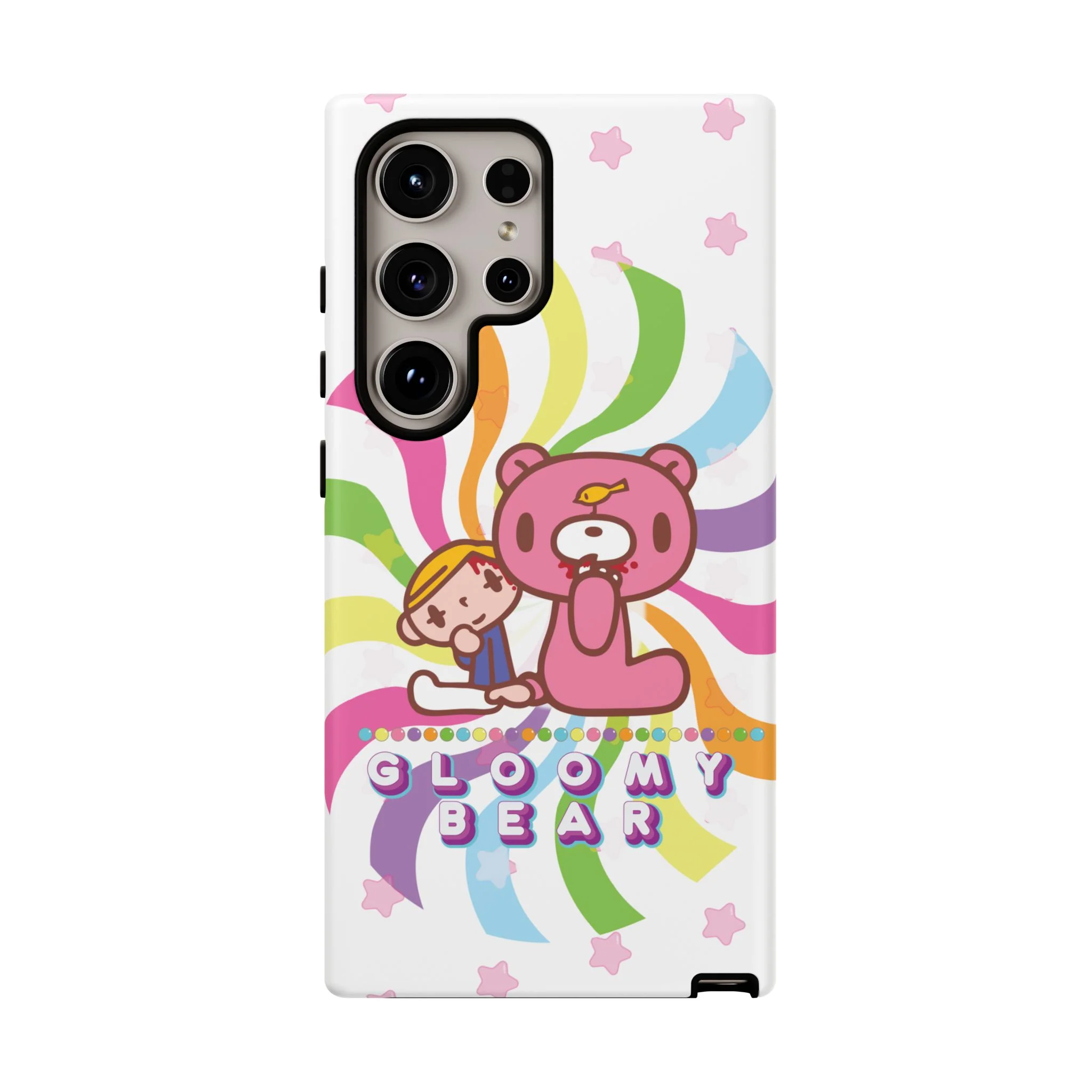 Swirly Rainbow Gloomy Bear - Tough Phone Case - Image 70