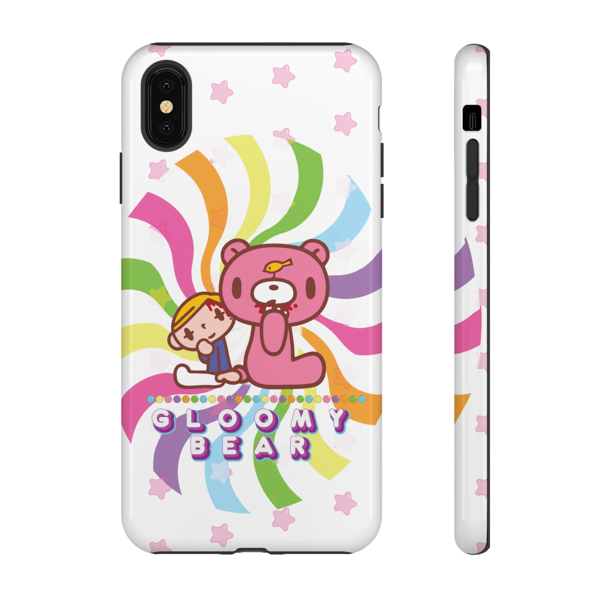 Swirly Rainbow Gloomy Bear - Tough Phone Case - Image 77