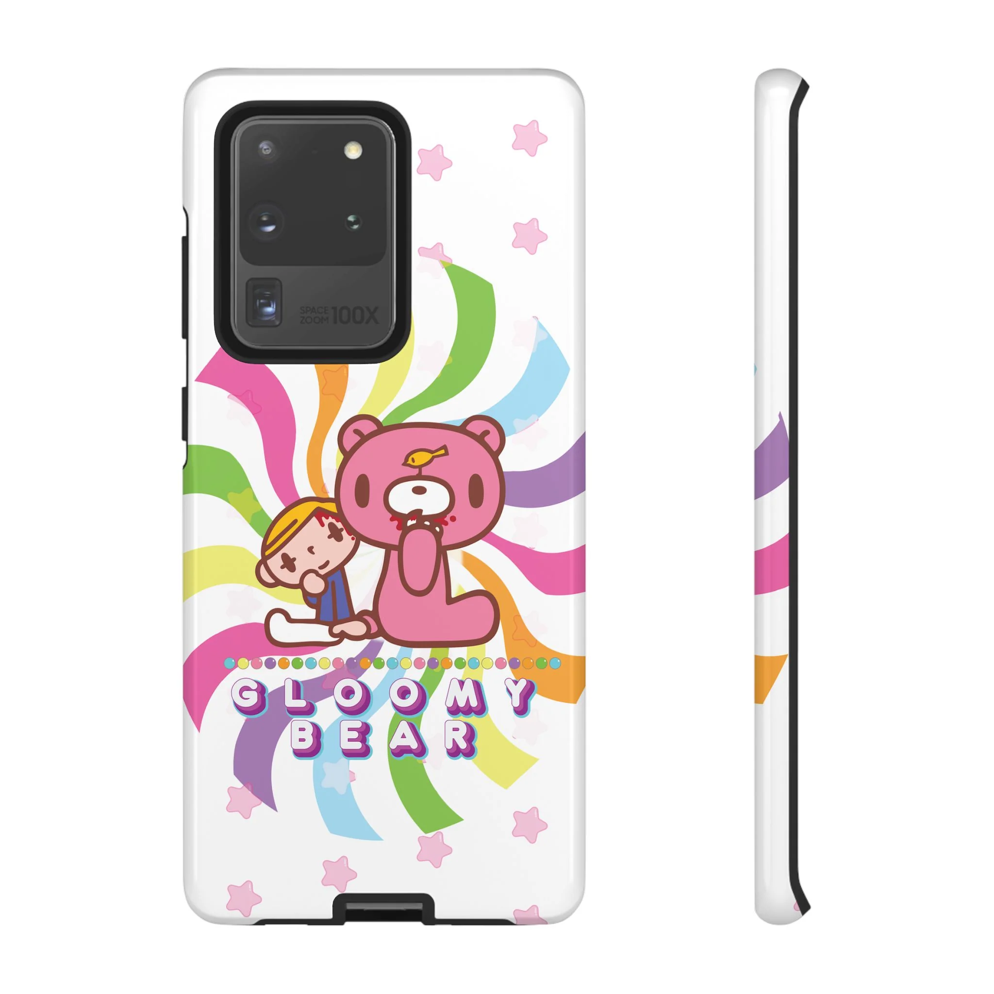 Swirly Rainbow Gloomy Bear - Tough Phone Case - Image 81
