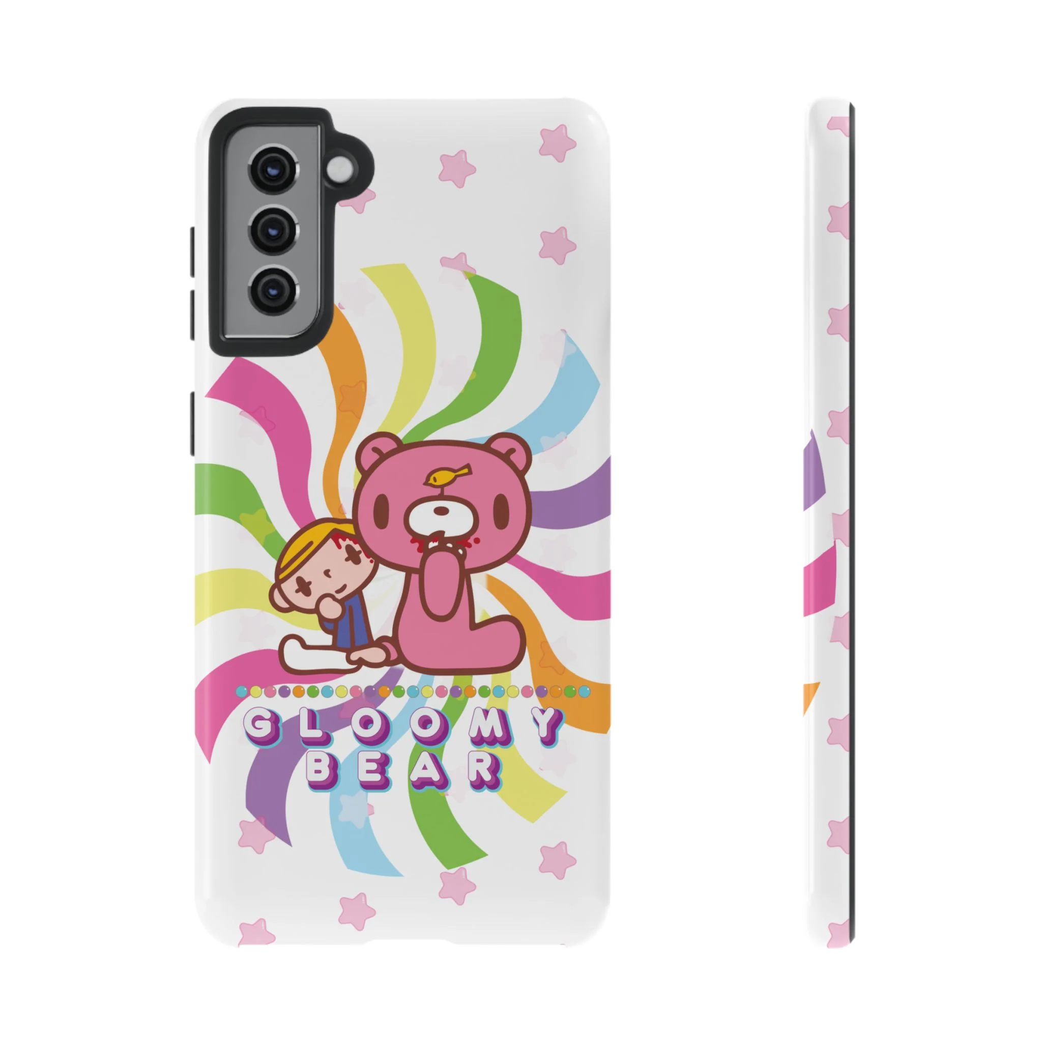 Swirly Rainbow Gloomy Bear - Tough Phone Case - Image 85