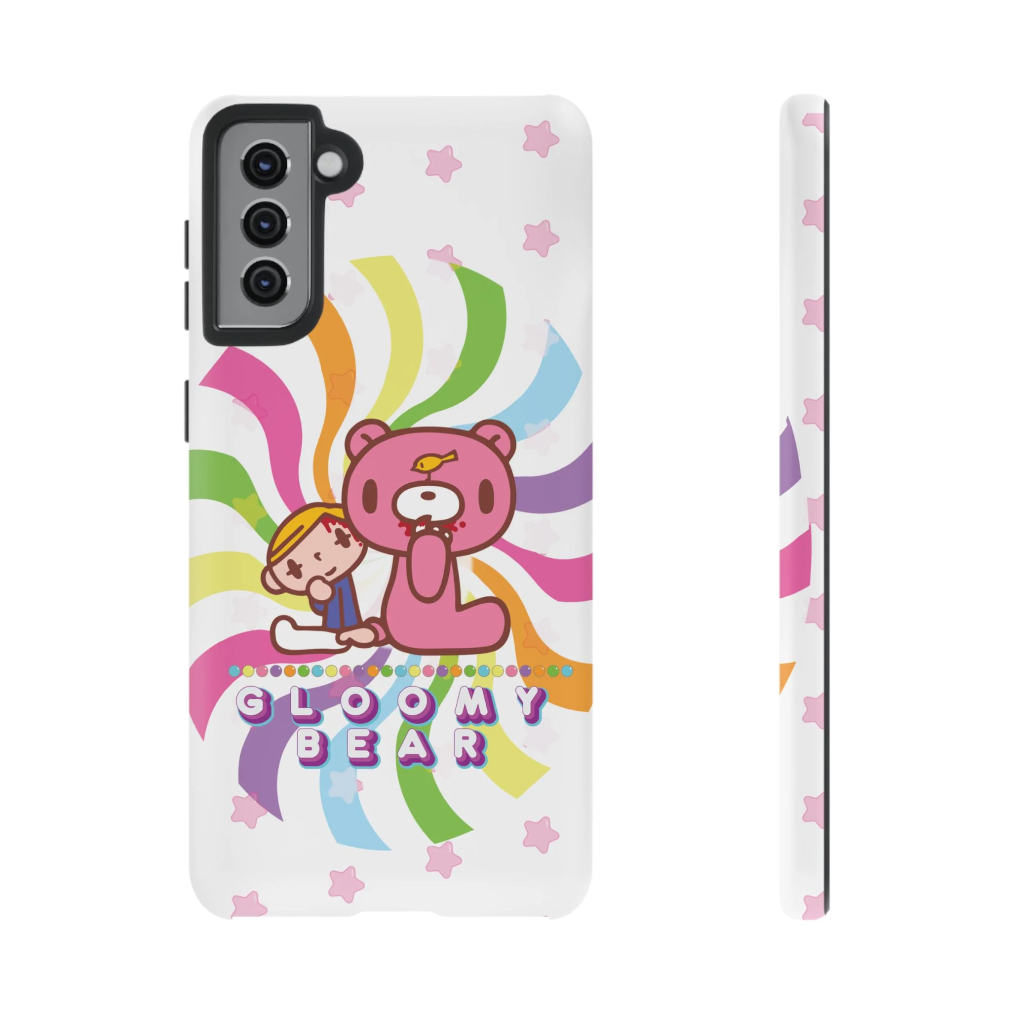 Swirly Rainbow Gloomy Bear - Tough Phone Case - Image 86