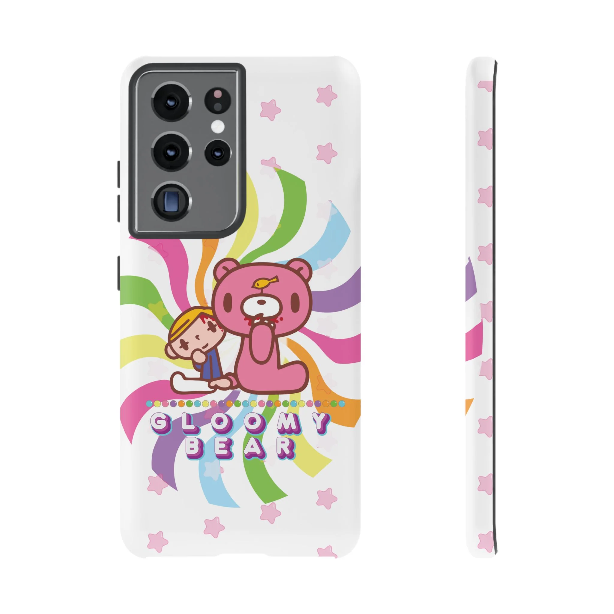 Swirly Rainbow Gloomy Bear - Tough Phone Case - Image 88