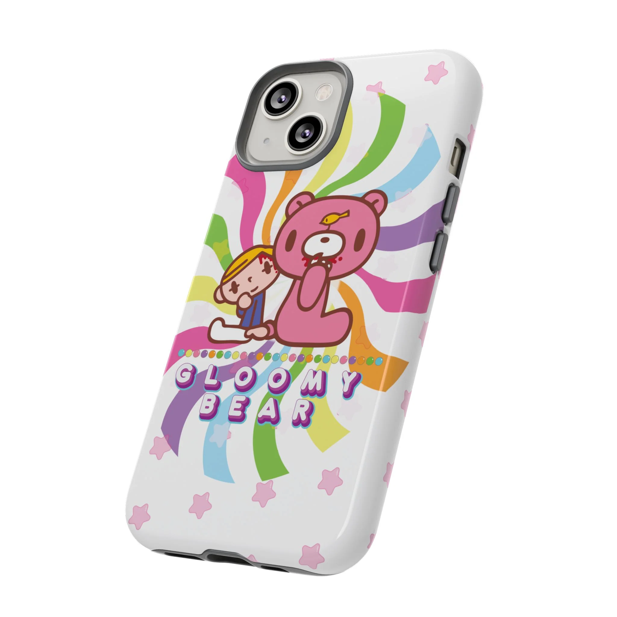 Swirly Rainbow Gloomy Bear - Tough Phone Case - Image 89