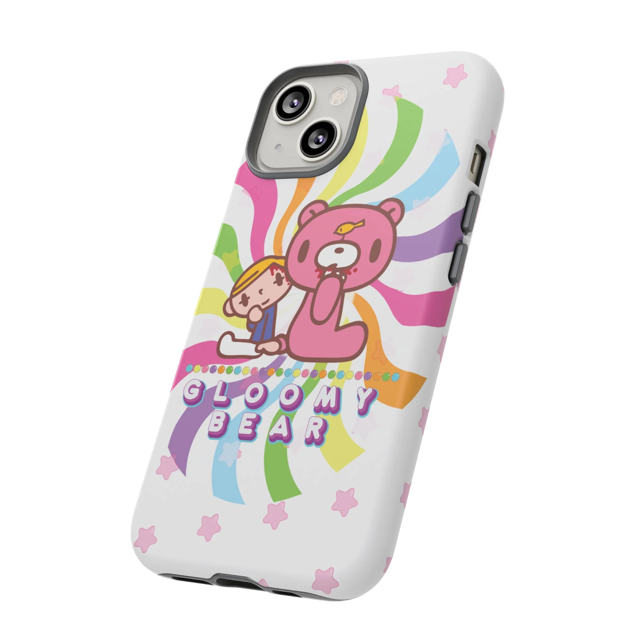 Swirly Rainbow Gloomy Bear - Tough Phone Case - Image 90