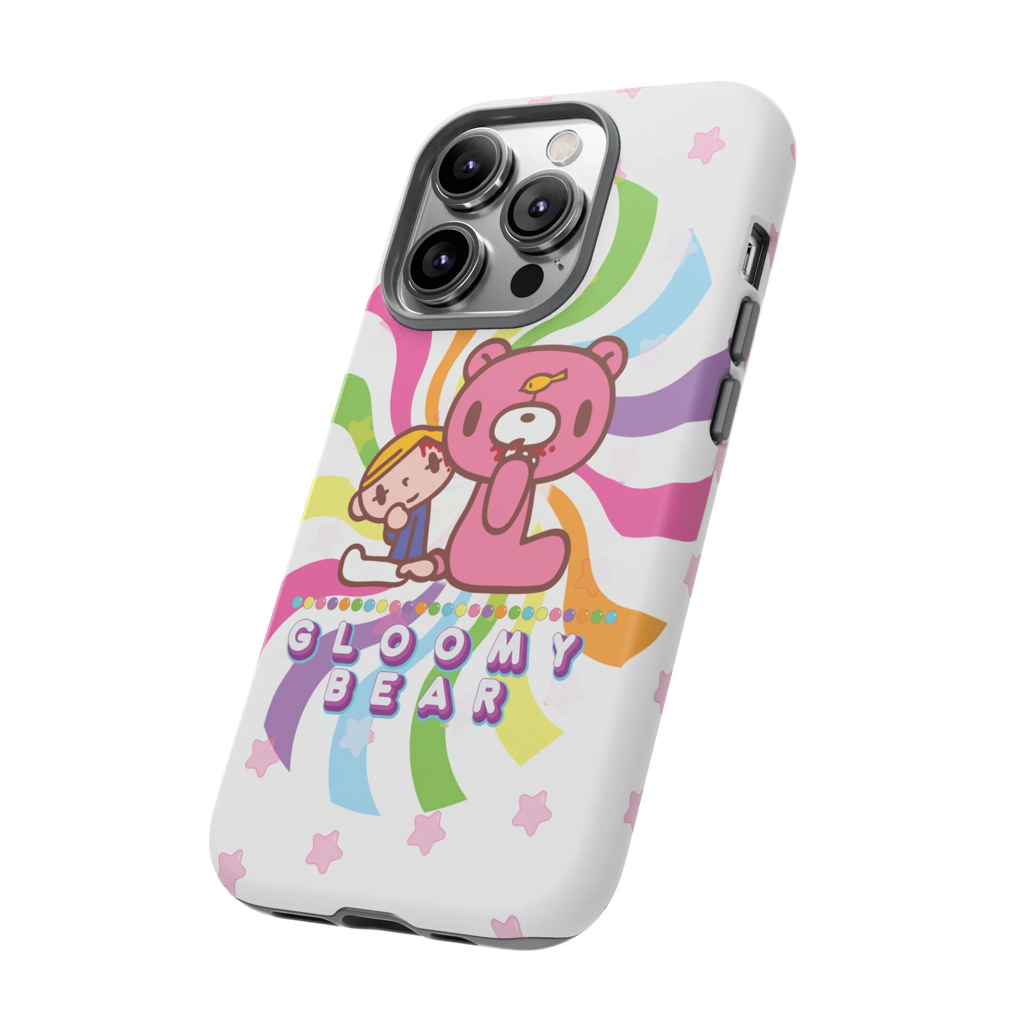 Swirly Rainbow Gloomy Bear - Tough Phone Case - Image 92