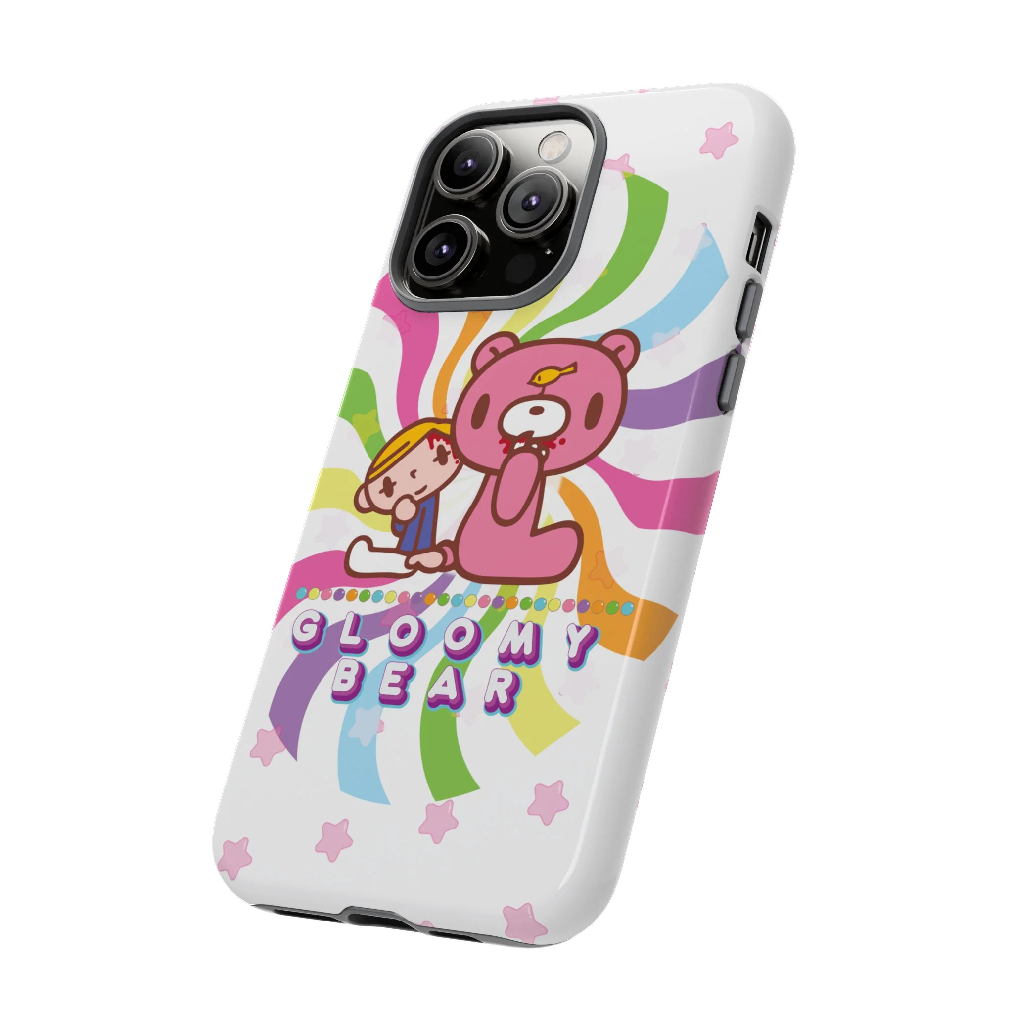 Swirly Rainbow Gloomy Bear - Tough Phone Case - Image 95