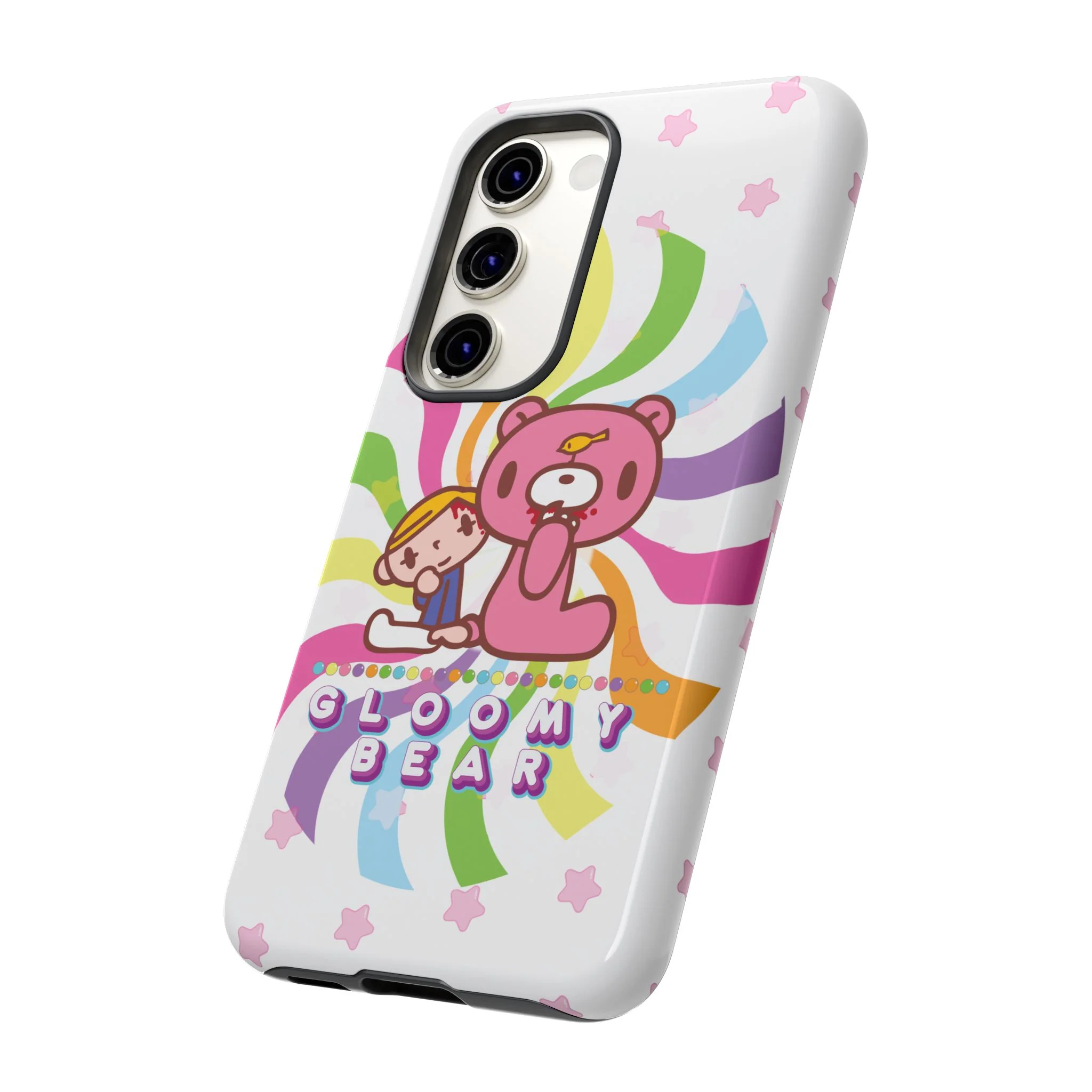 Swirly Rainbow Gloomy Bear - Tough Phone Case - Image 97