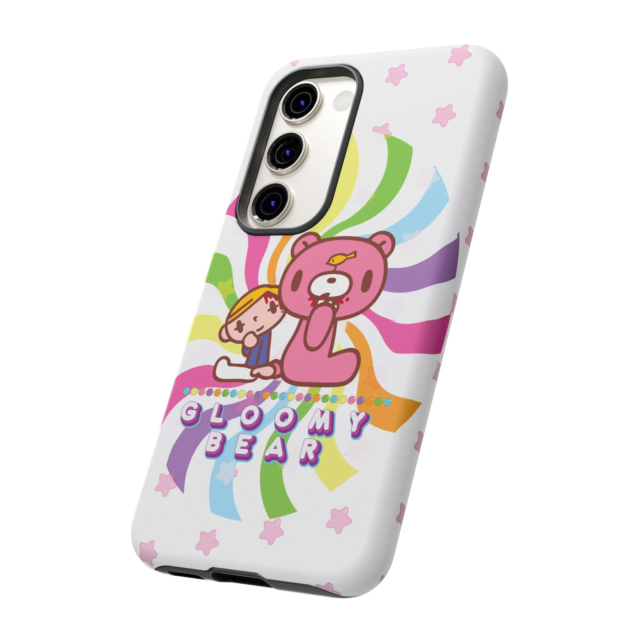 Swirly Rainbow Gloomy Bear - Tough Phone Case - Image 98