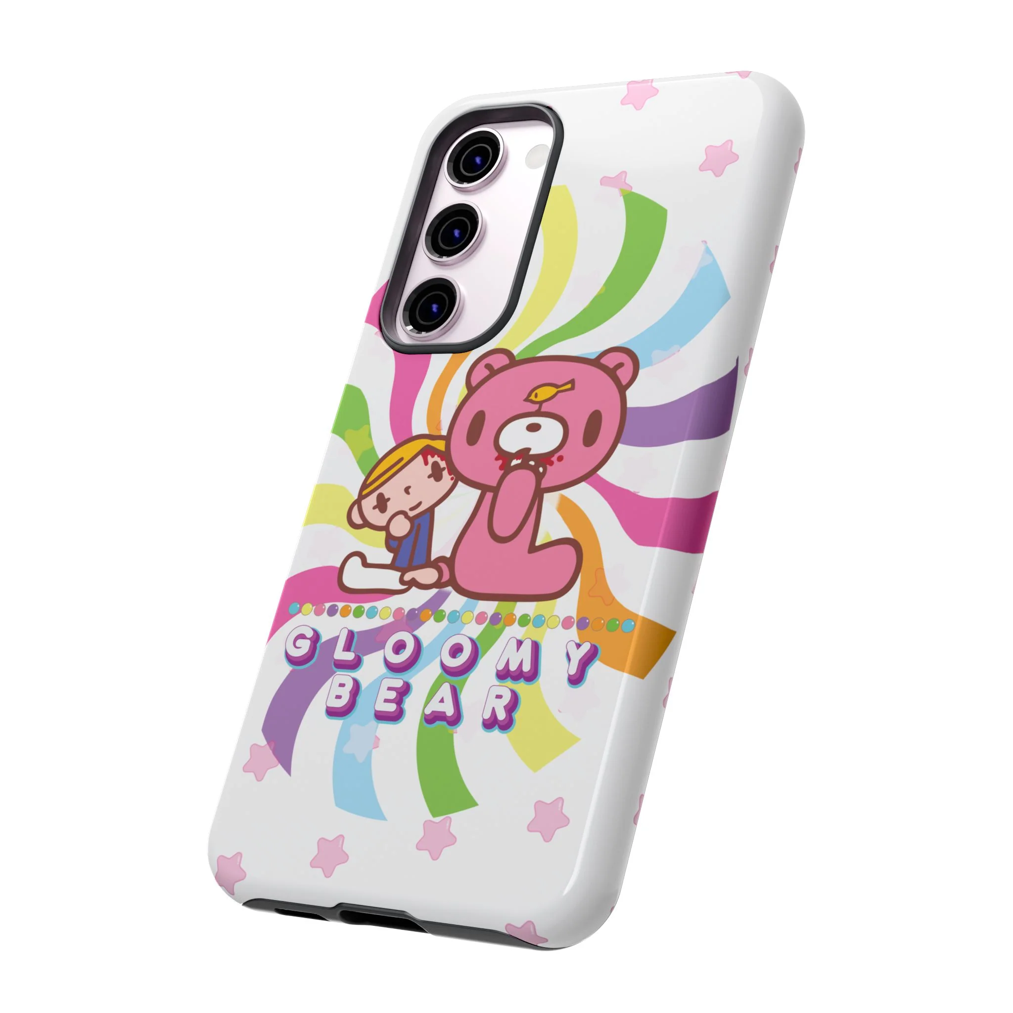 Swirly Rainbow Gloomy Bear - Tough Phone Case - Image 99