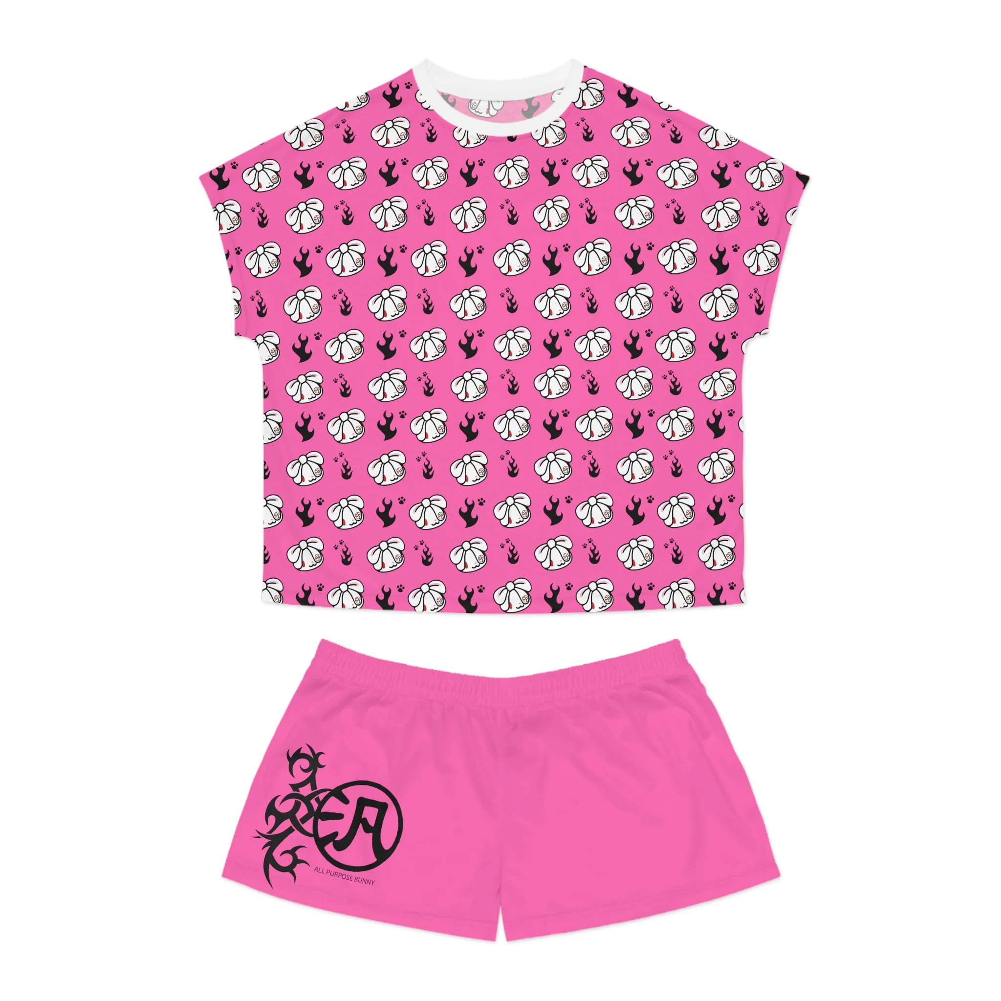 All Purpose Bunny Y2K [PINK] - Women's AOP Pajama Set - Image 5